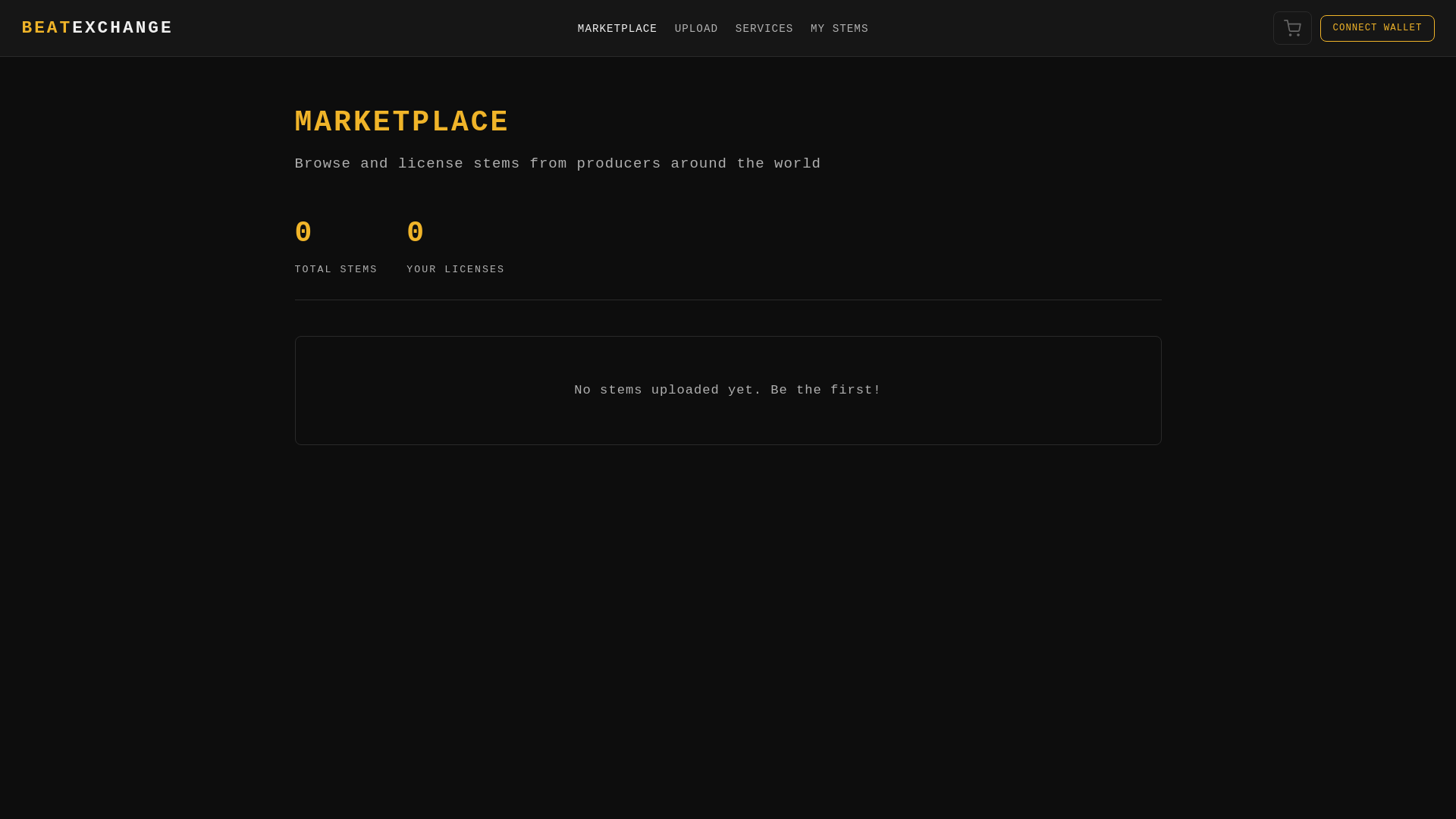 website screenshot of https://beatexchange.pages.dev/