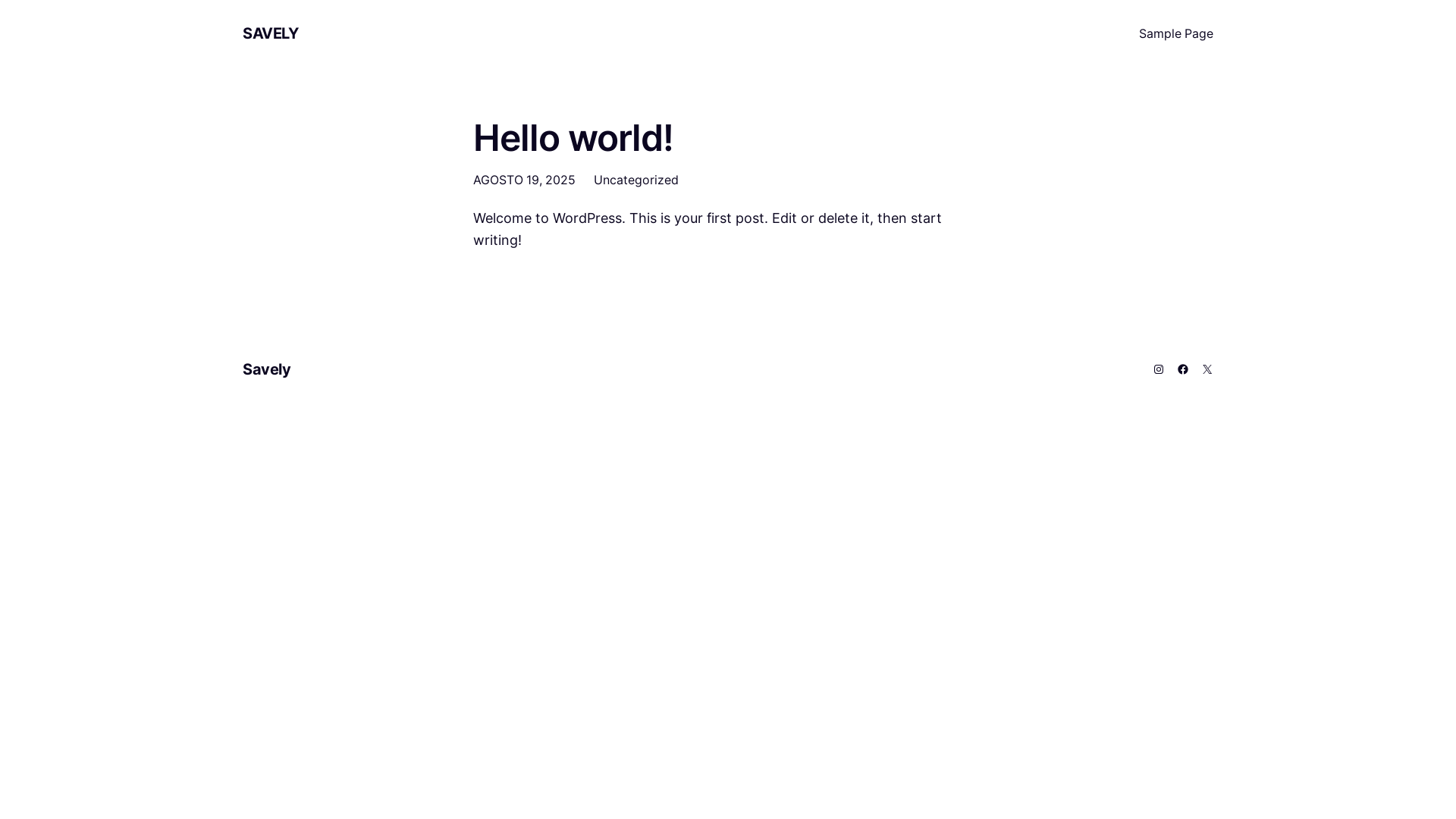 website screenshot of https://savely.es/