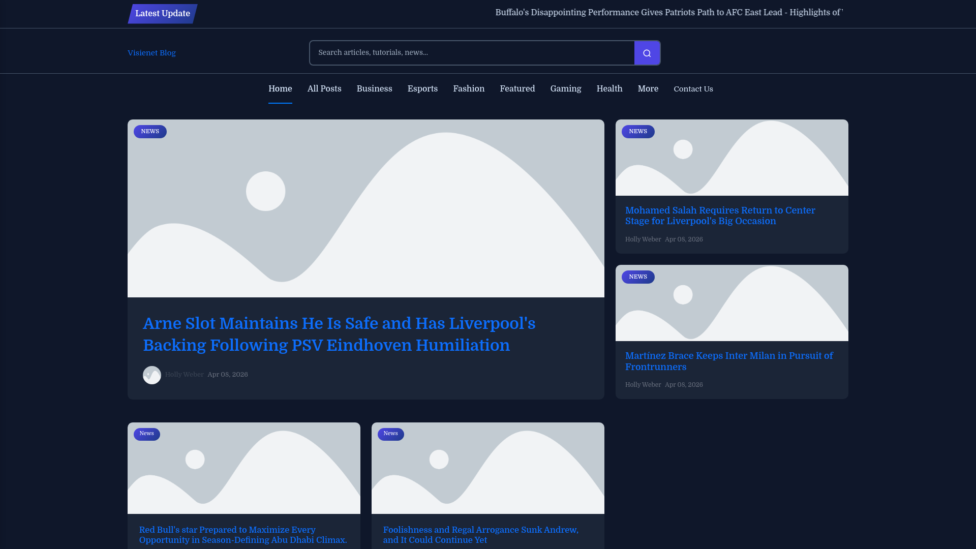 website screenshot of https://visienetblog.nl