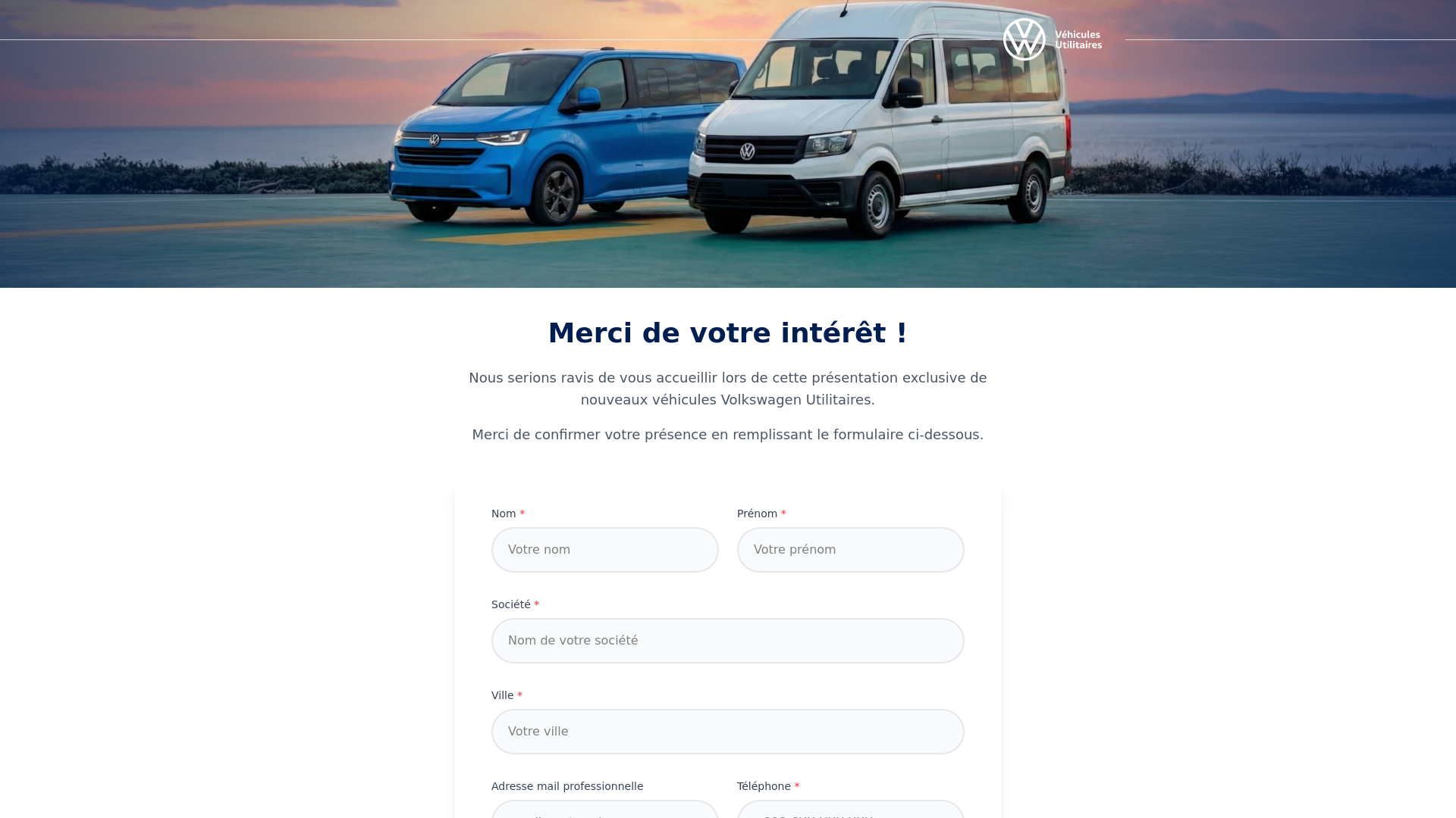 website screenshot of https://vwexperience.ma/