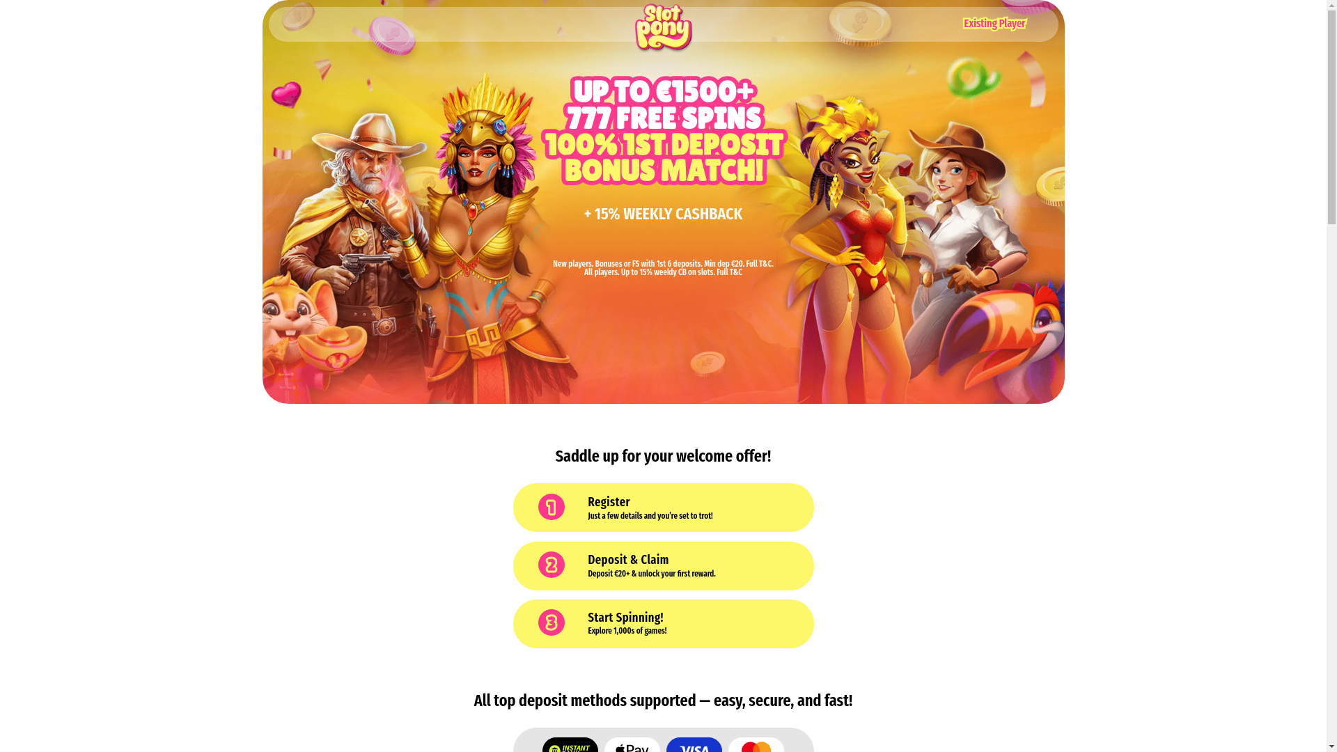 website screenshot of https://landing-temp-slotpony.pages.dev/