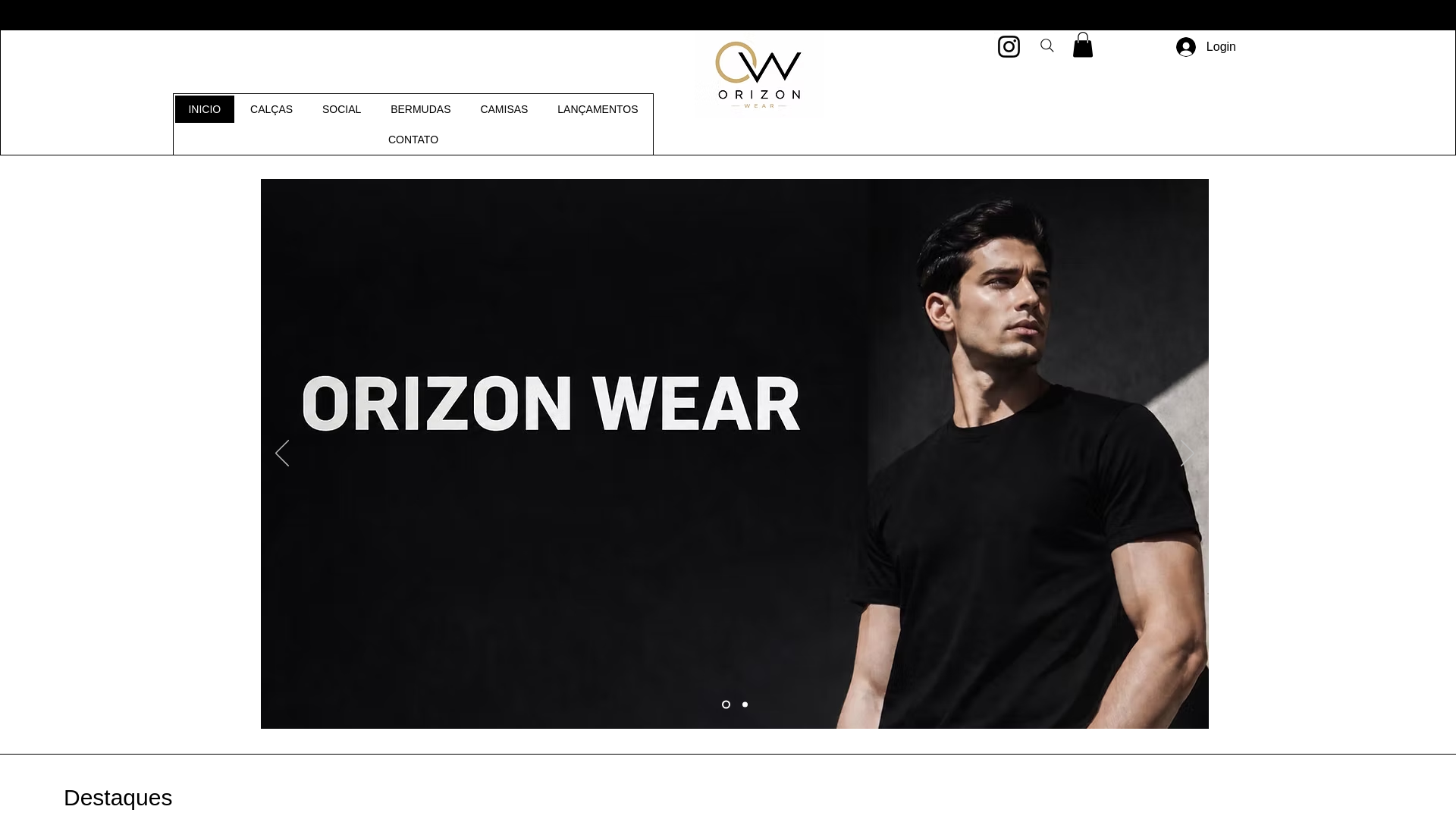 website screenshot of https://orizonwear.com/