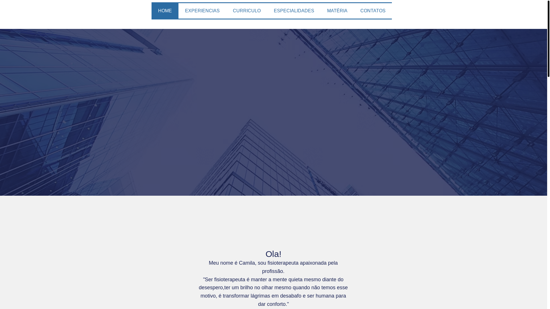 website screenshot of https://dracamilalino.com.br/