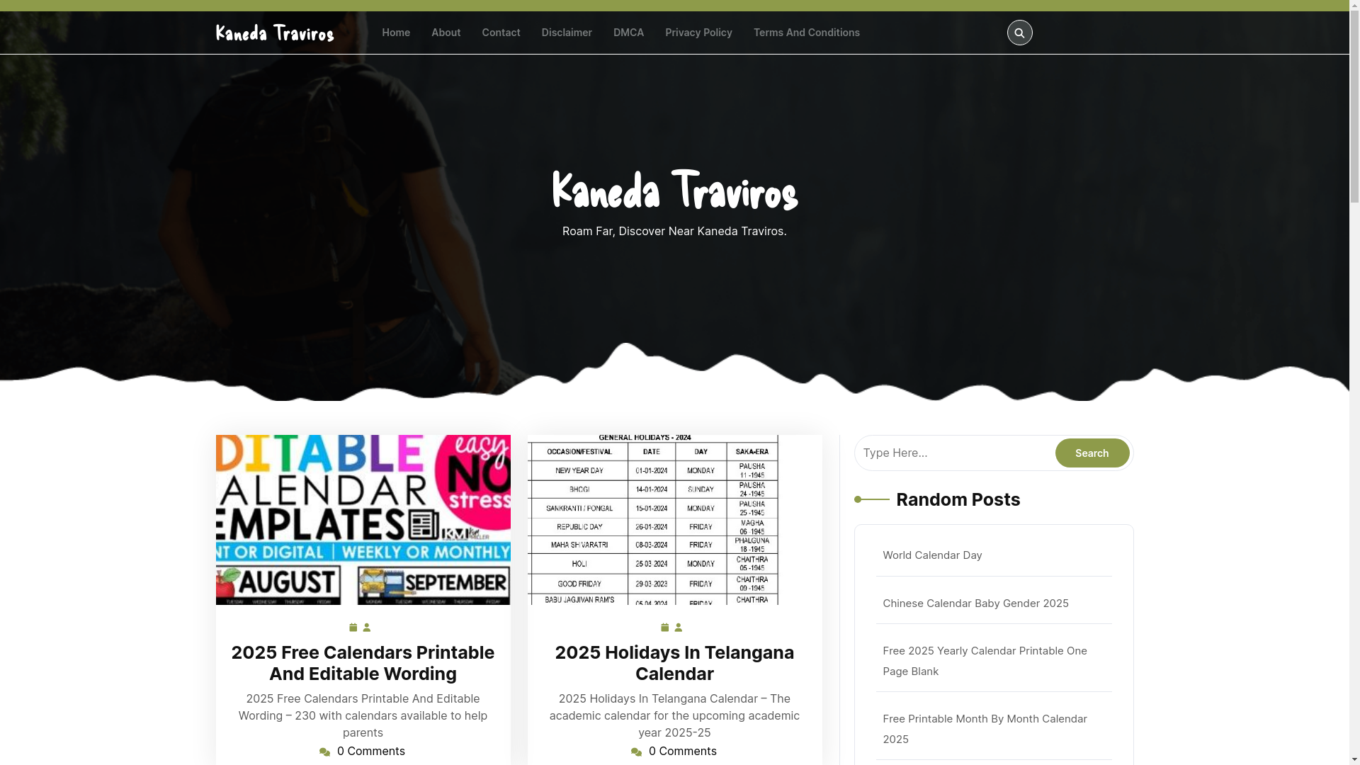 website screenshot of https://kanedatraviros.pages.dev/