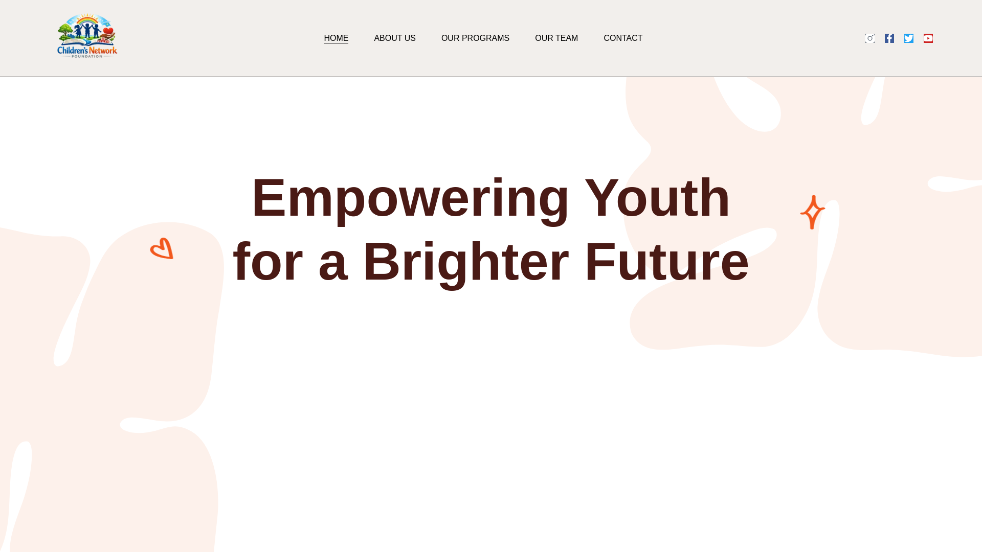 website screenshot of https://childrensnetworkfoundation.org/