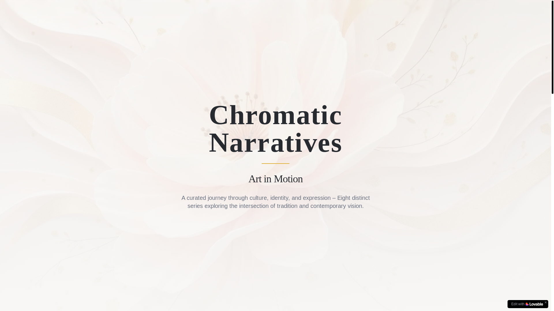 website screenshot of https://chromaticnarratives.art/
