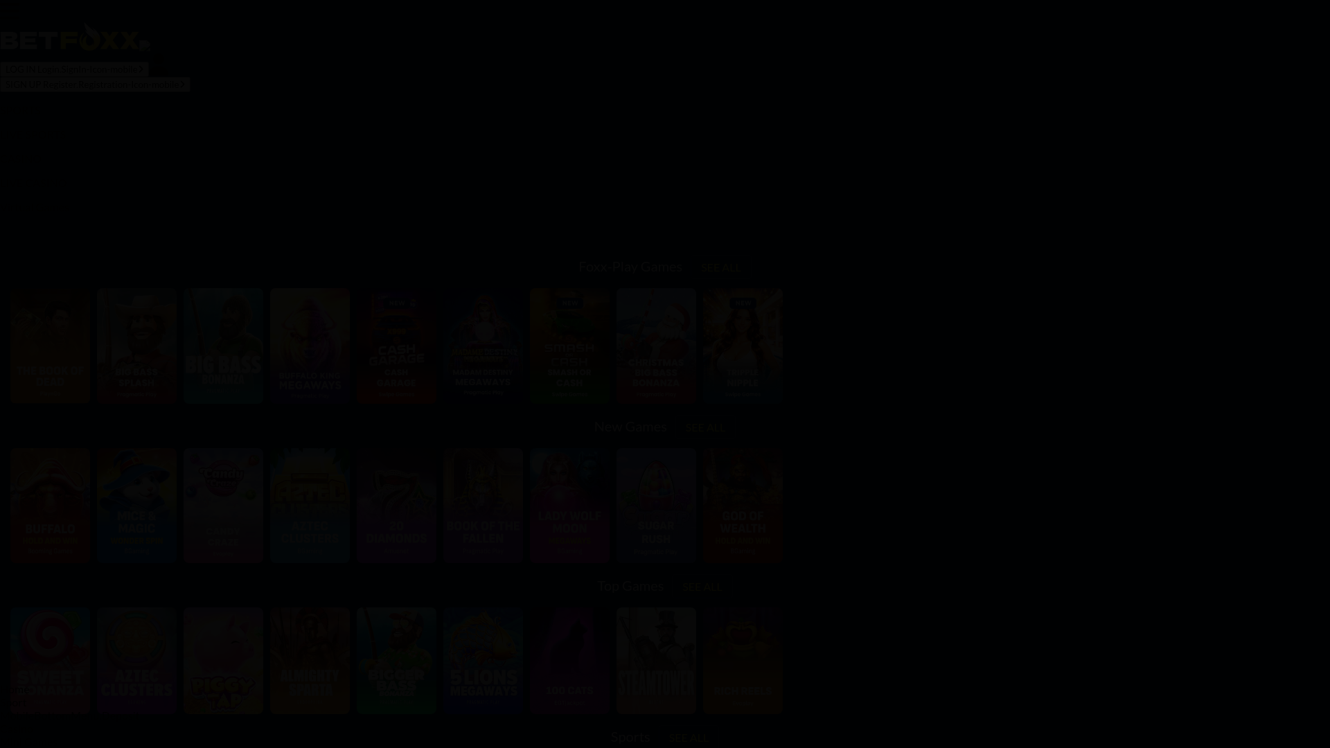 website screenshot of https://betfoxx55.com