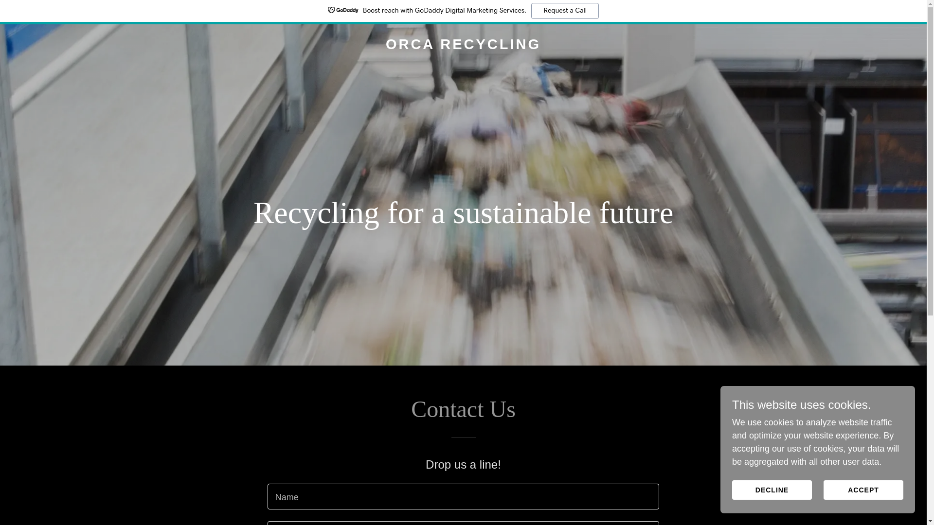 website screenshot of https://orcarecycling.co.uk/
