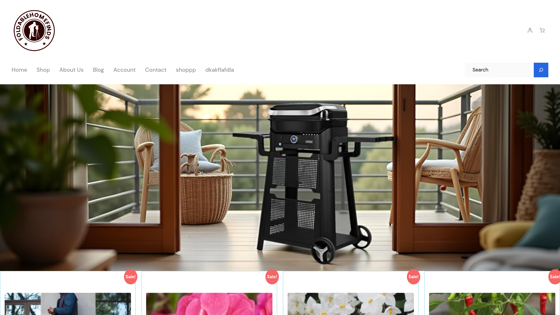 website screenshot of https://foldablehomefinds.com/