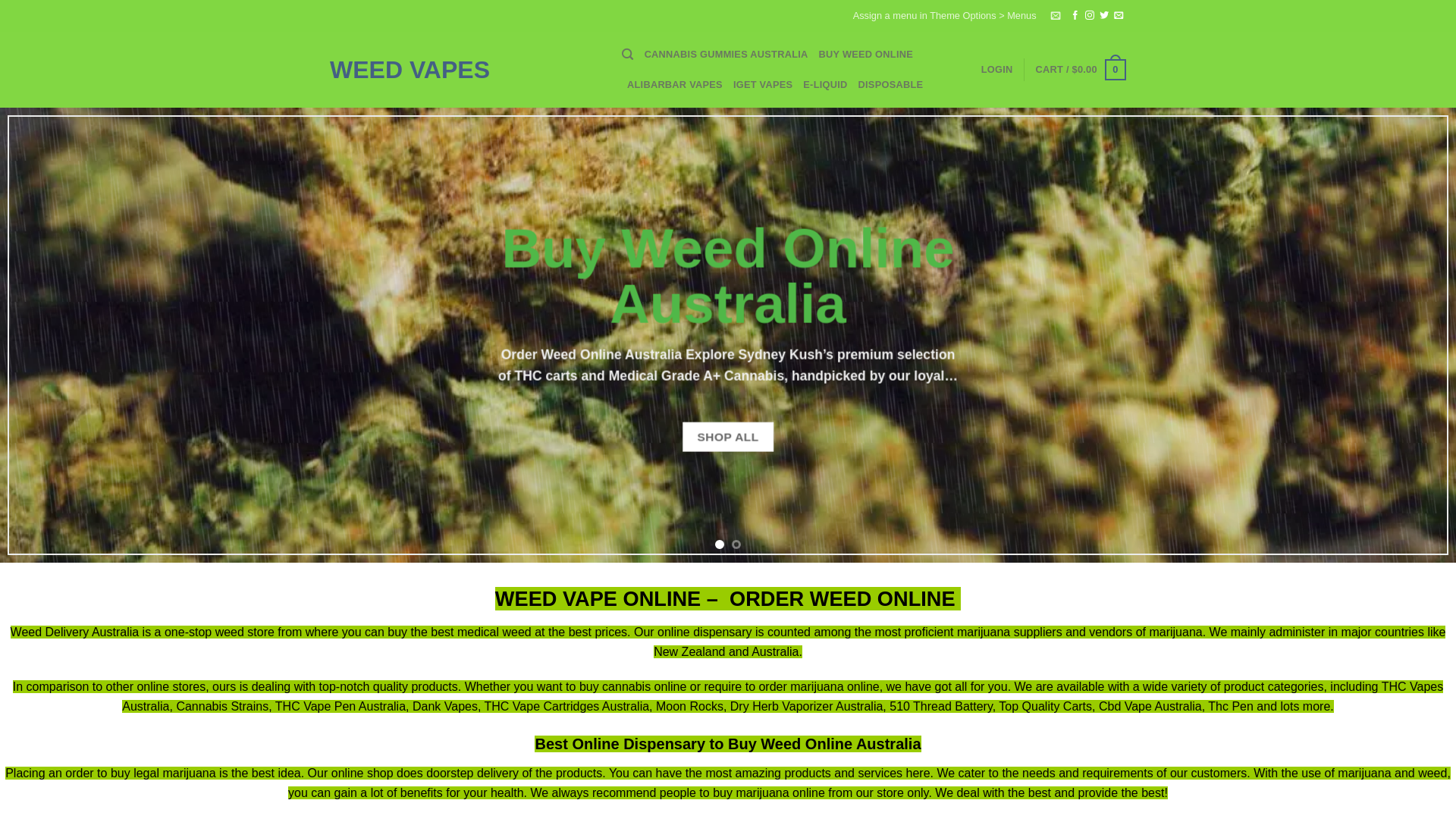 website screenshot of https://weedvapeaustralia.com/