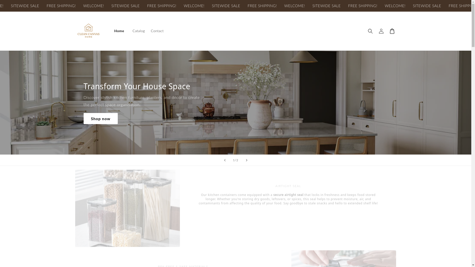 website screenshot of https://cleancanvashome.store/