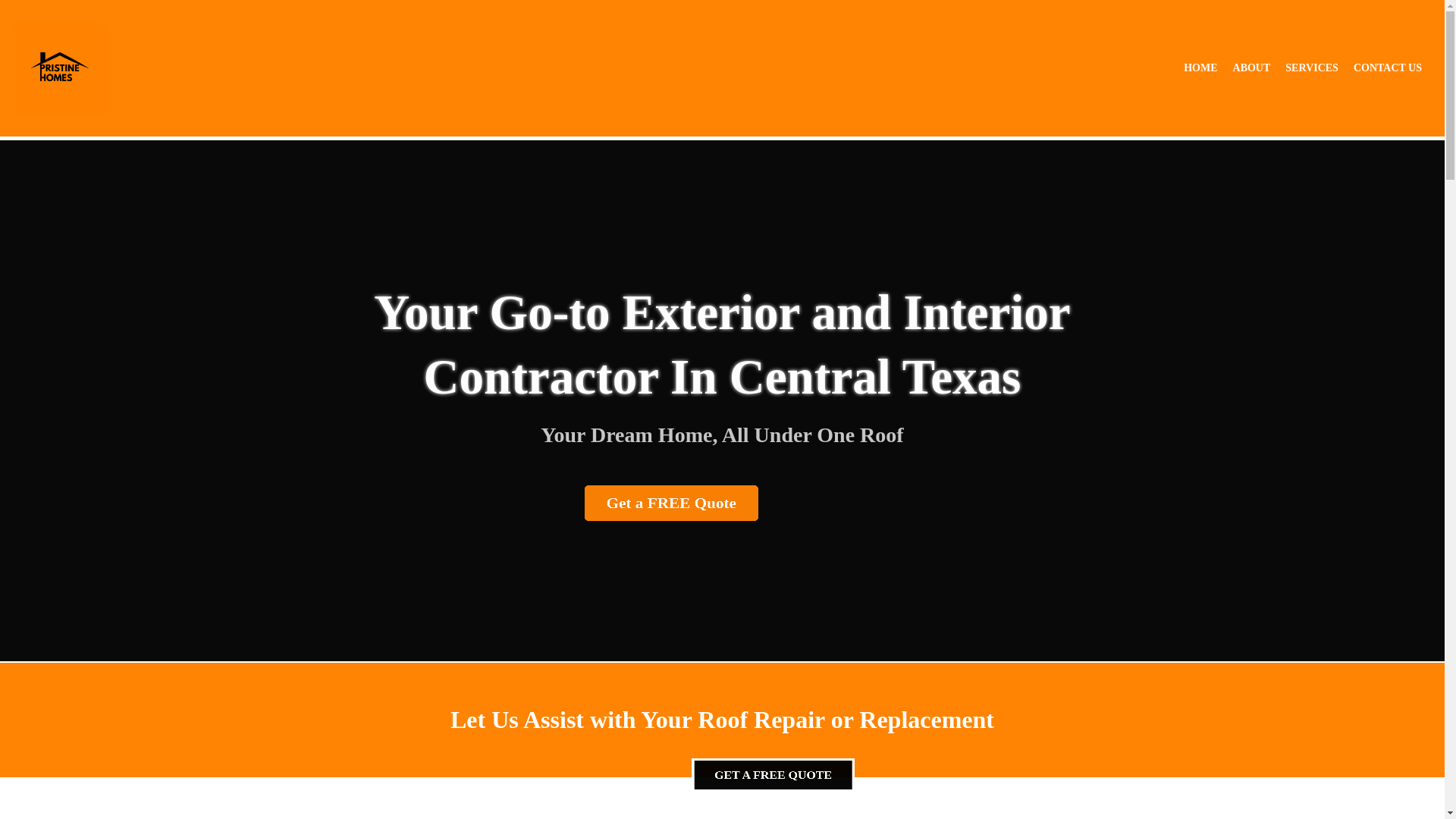 website screenshot of https://pristinehomesroofing.com/