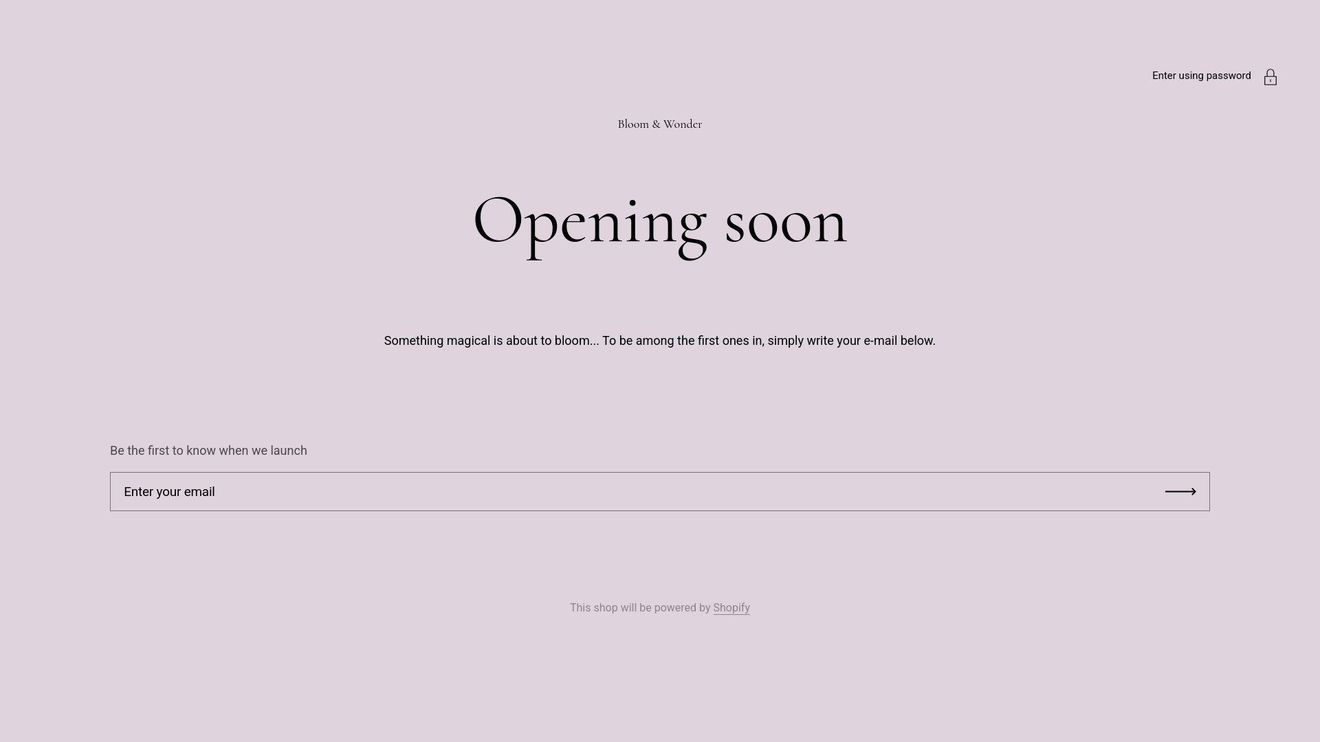 website screenshot of https://bloomandwonderatelier.com/