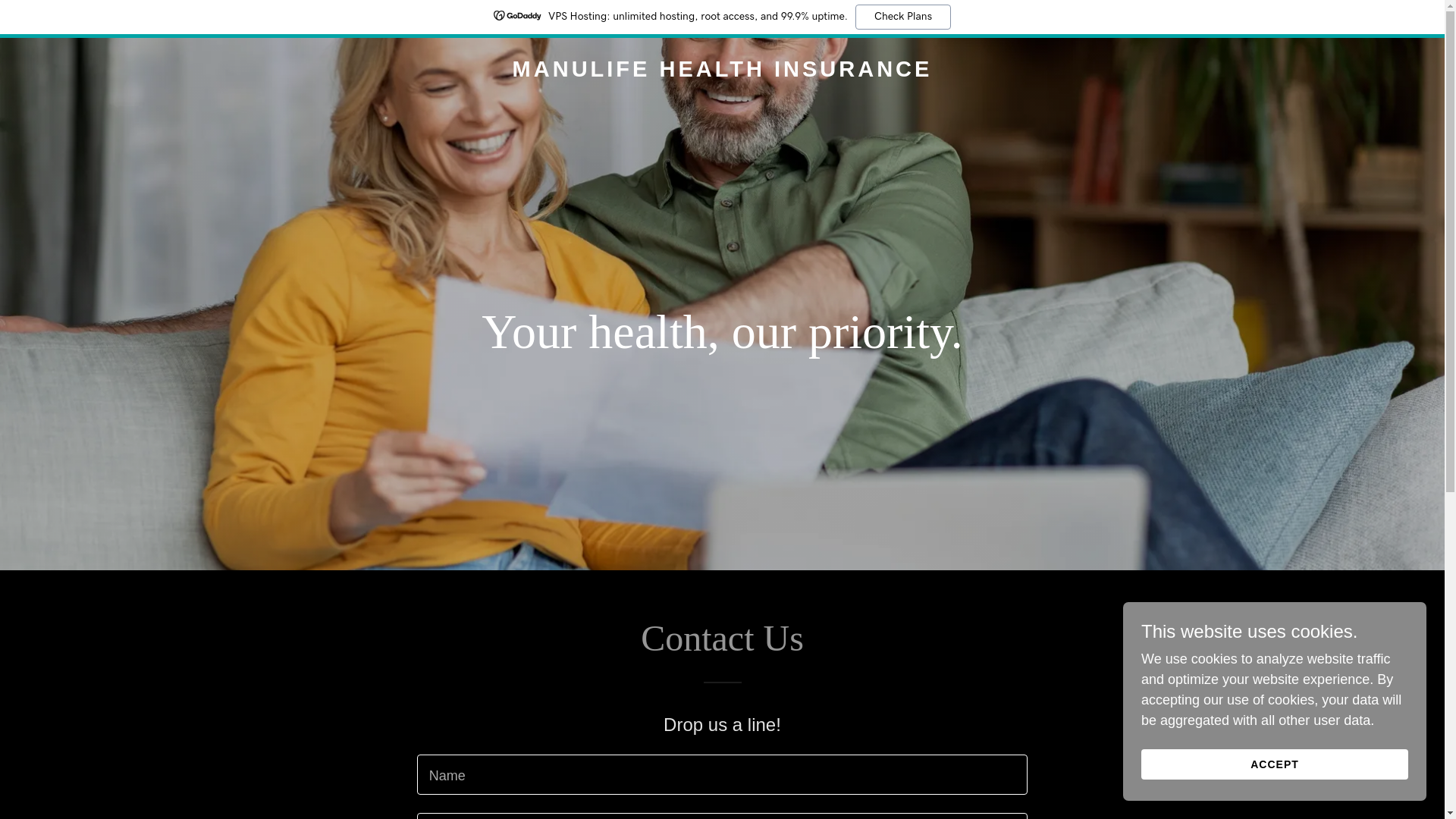 website screenshot of https://manulifeinsurance.health/
