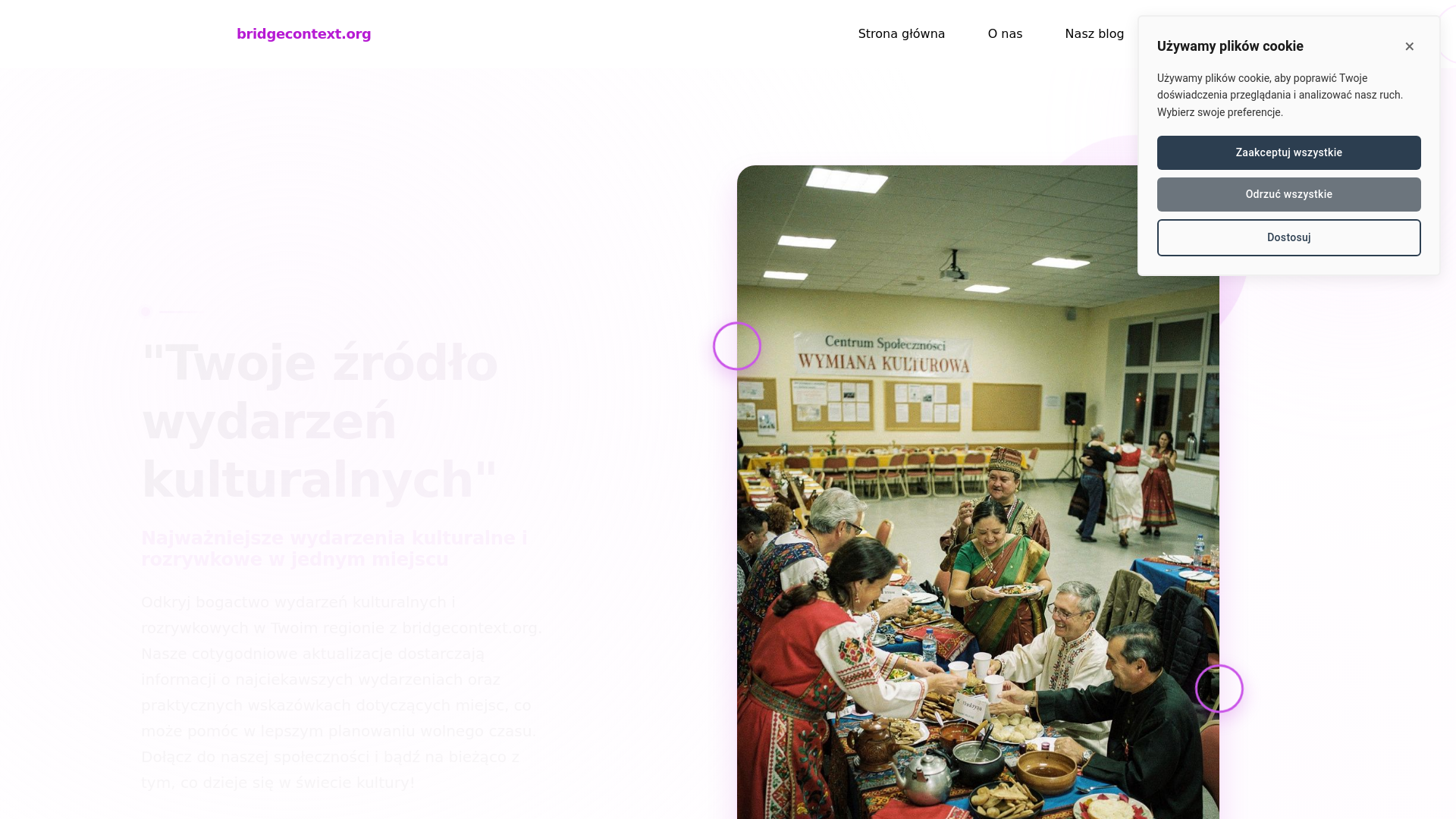 website screenshot of https://bridgecontext.org/