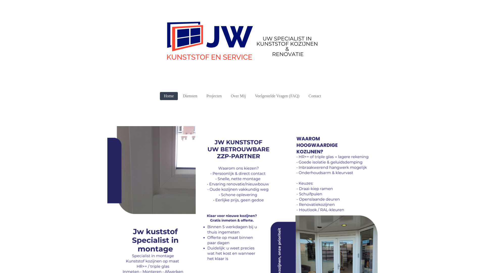 website screenshot of https://jwkunststofenservice.nl/