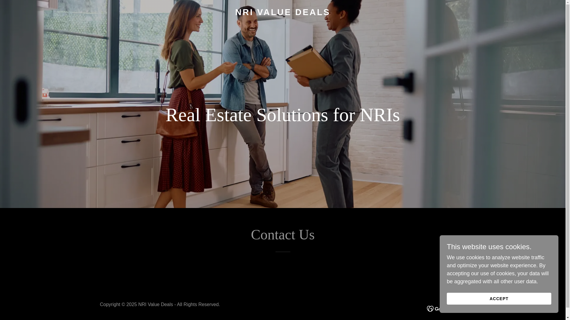 website screenshot of https://nri-valuedeals.com/