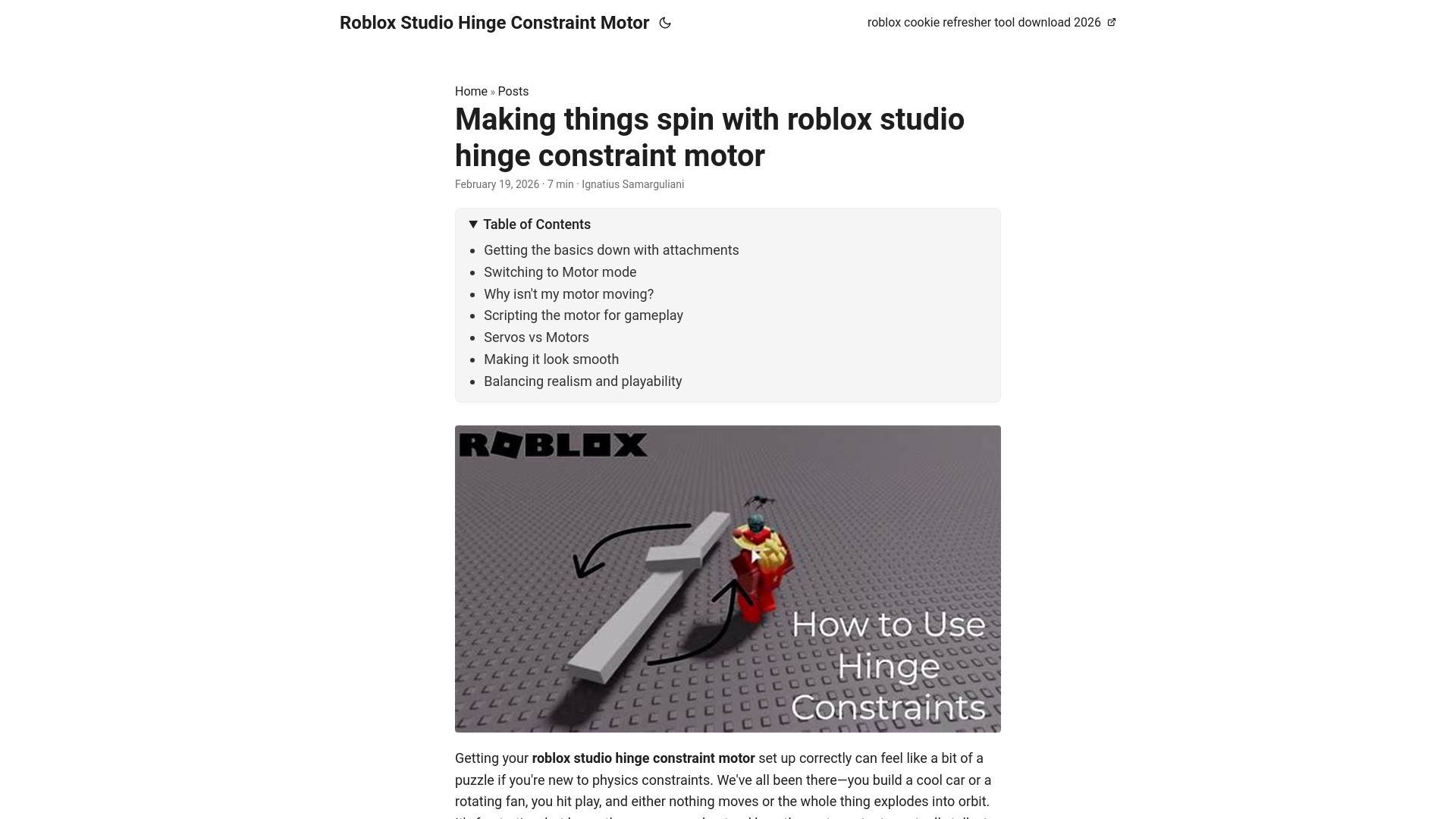 website screenshot of https://roblox-studio-hinge-constraint-motor.pages.dev/