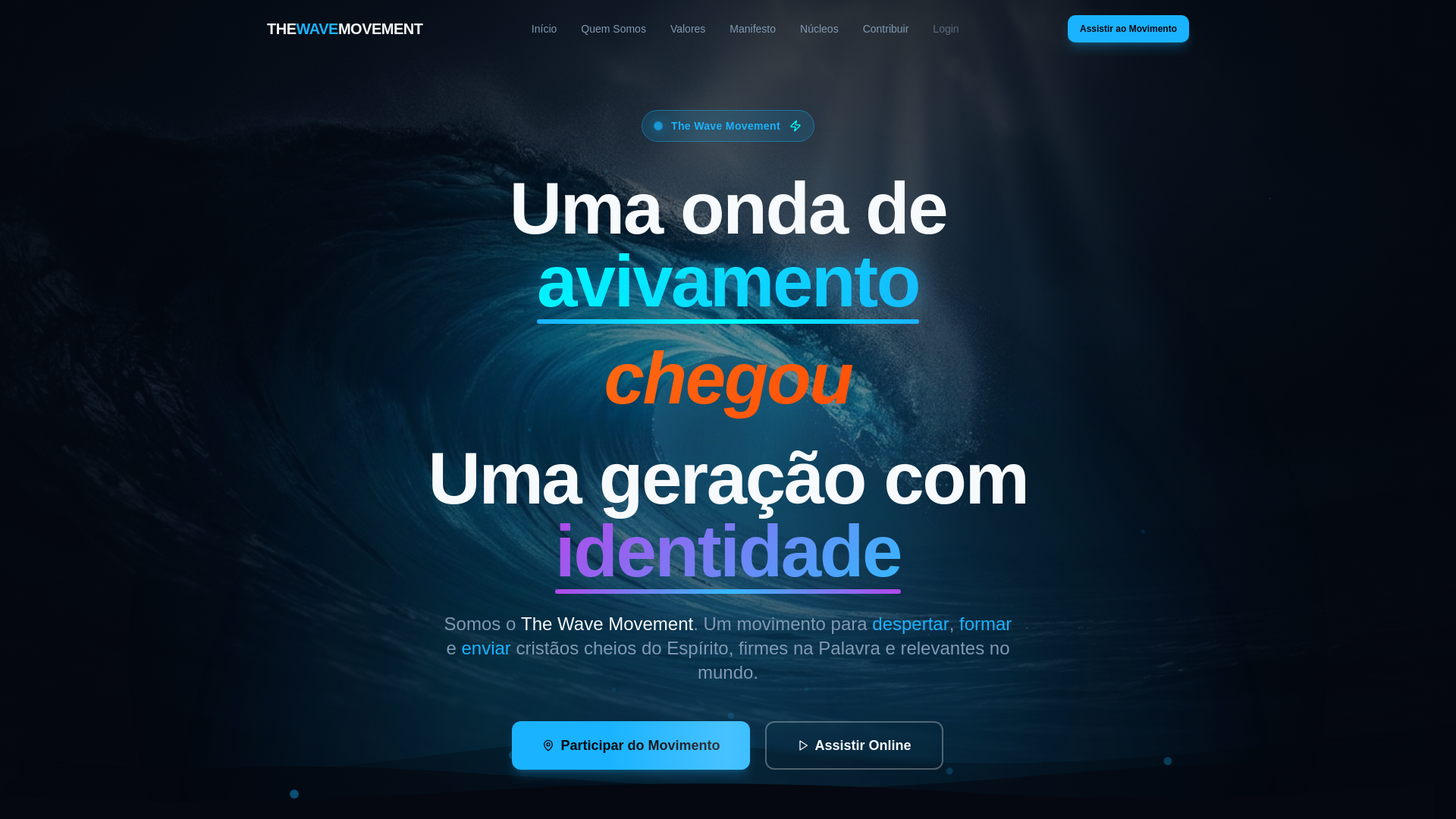 website screenshot of https://thewavemovement.com.vc/