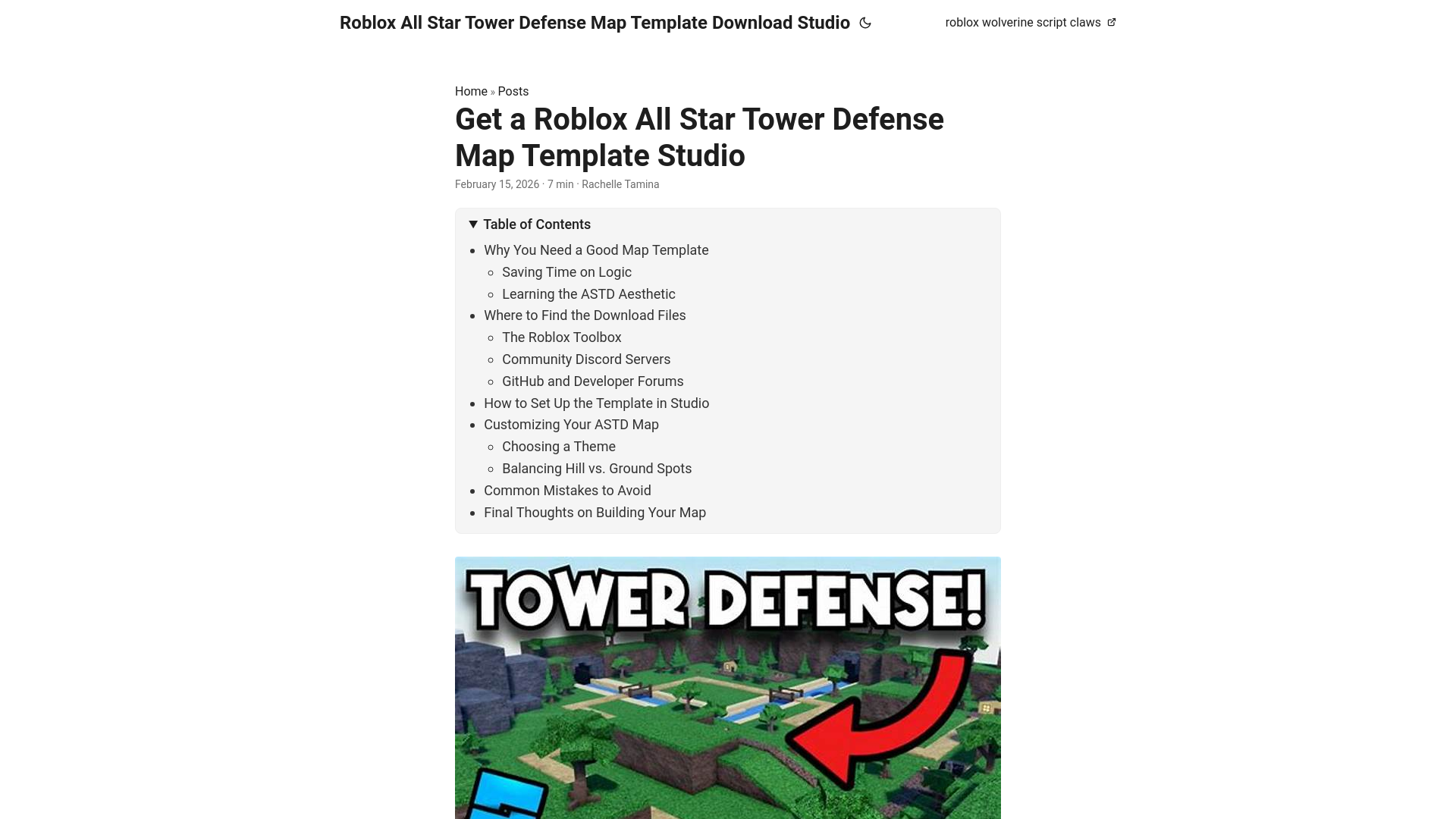 website screenshot of https://roblox-all-star-tower-defense-map-template-download-stud.pages.dev/