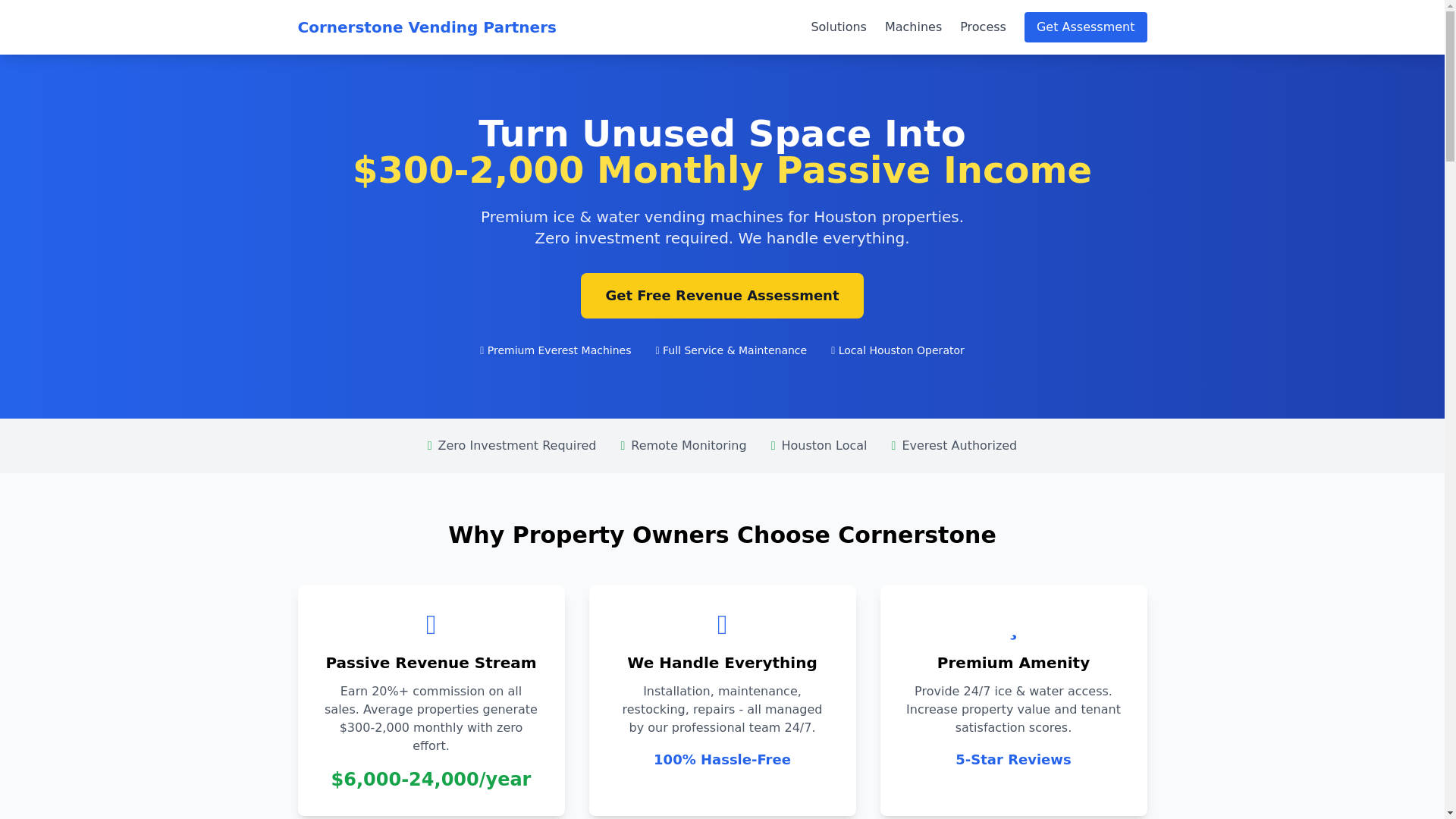 website screenshot of https://cornerstone-vending.pages.dev/