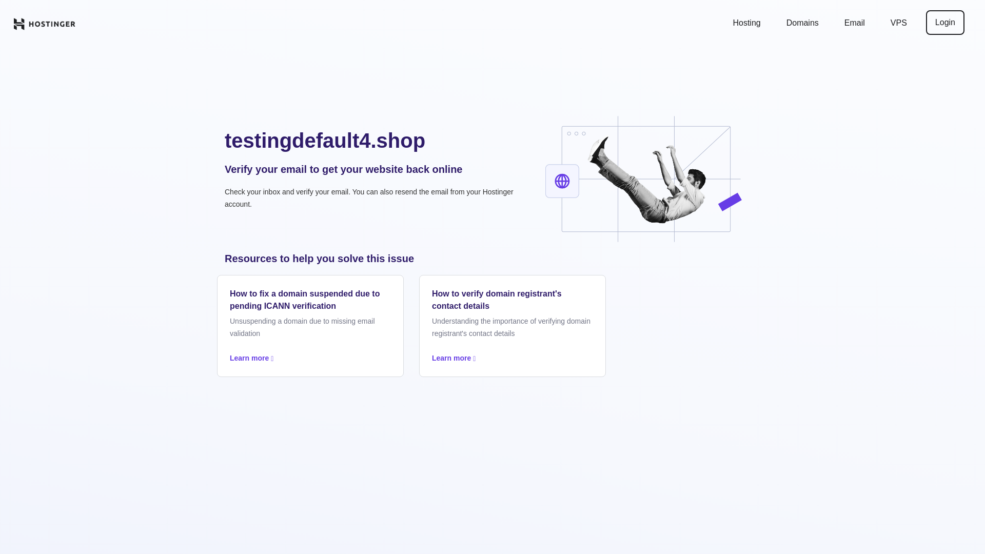 website screenshot of https://testingdefault4.shop/