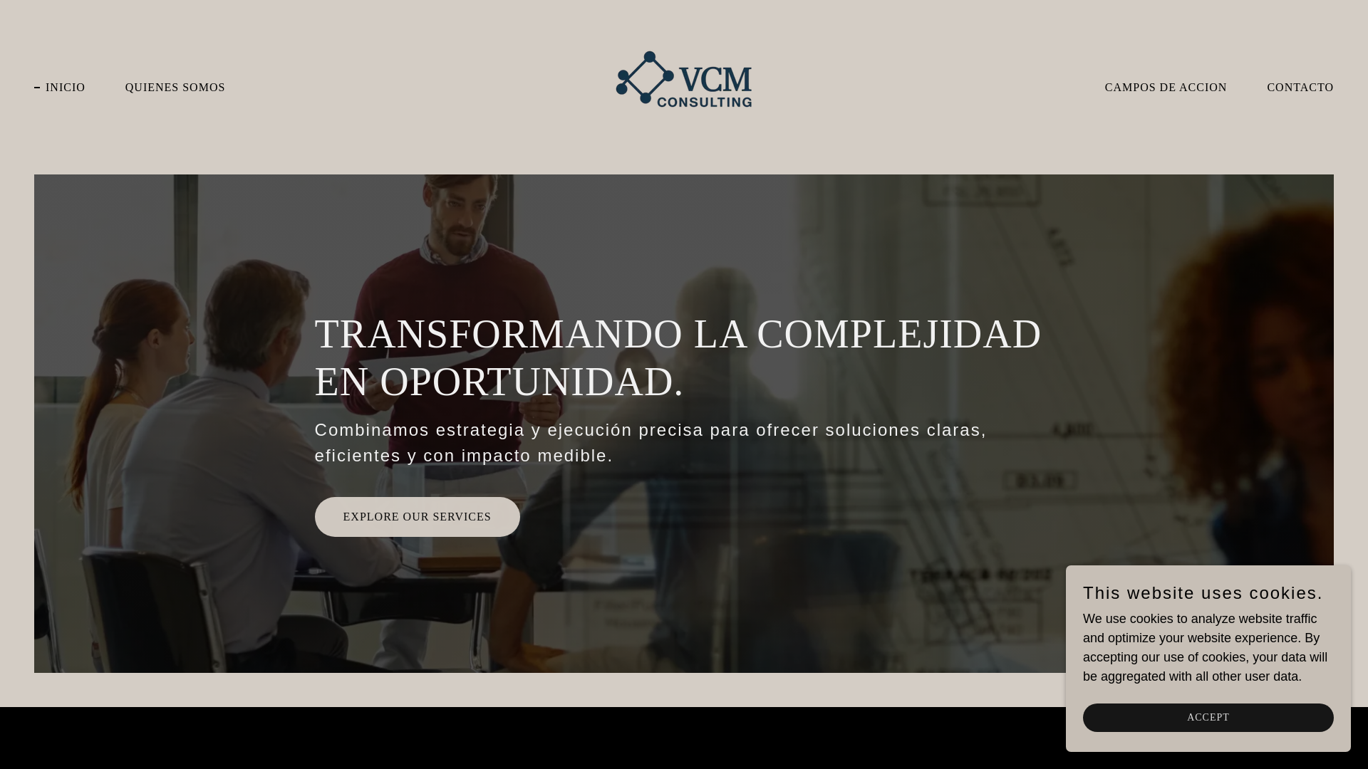 website screenshot of https://vcmconsultingcompany.com/