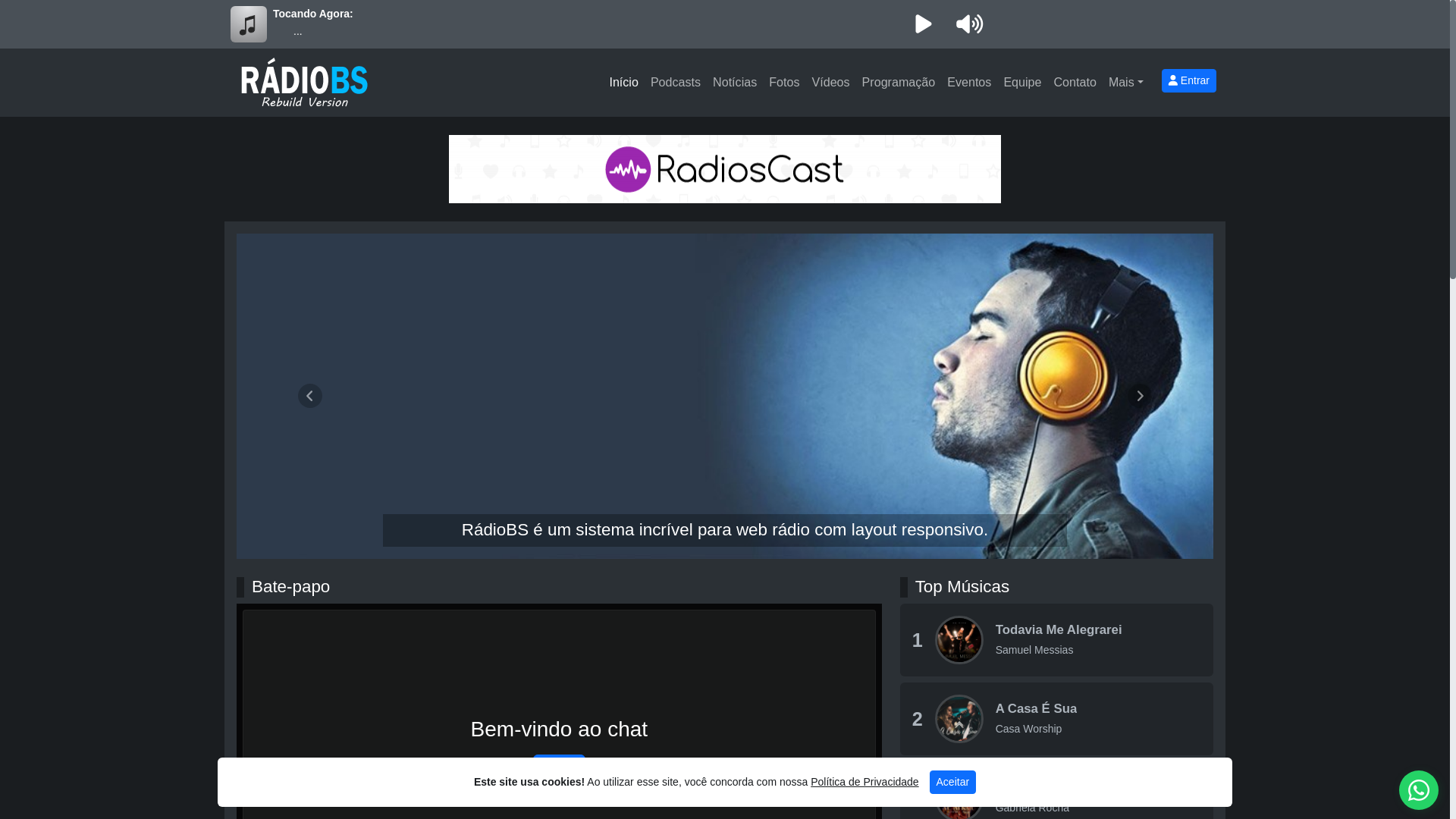 website screenshot of https://radiograndesalvacao.com.br/