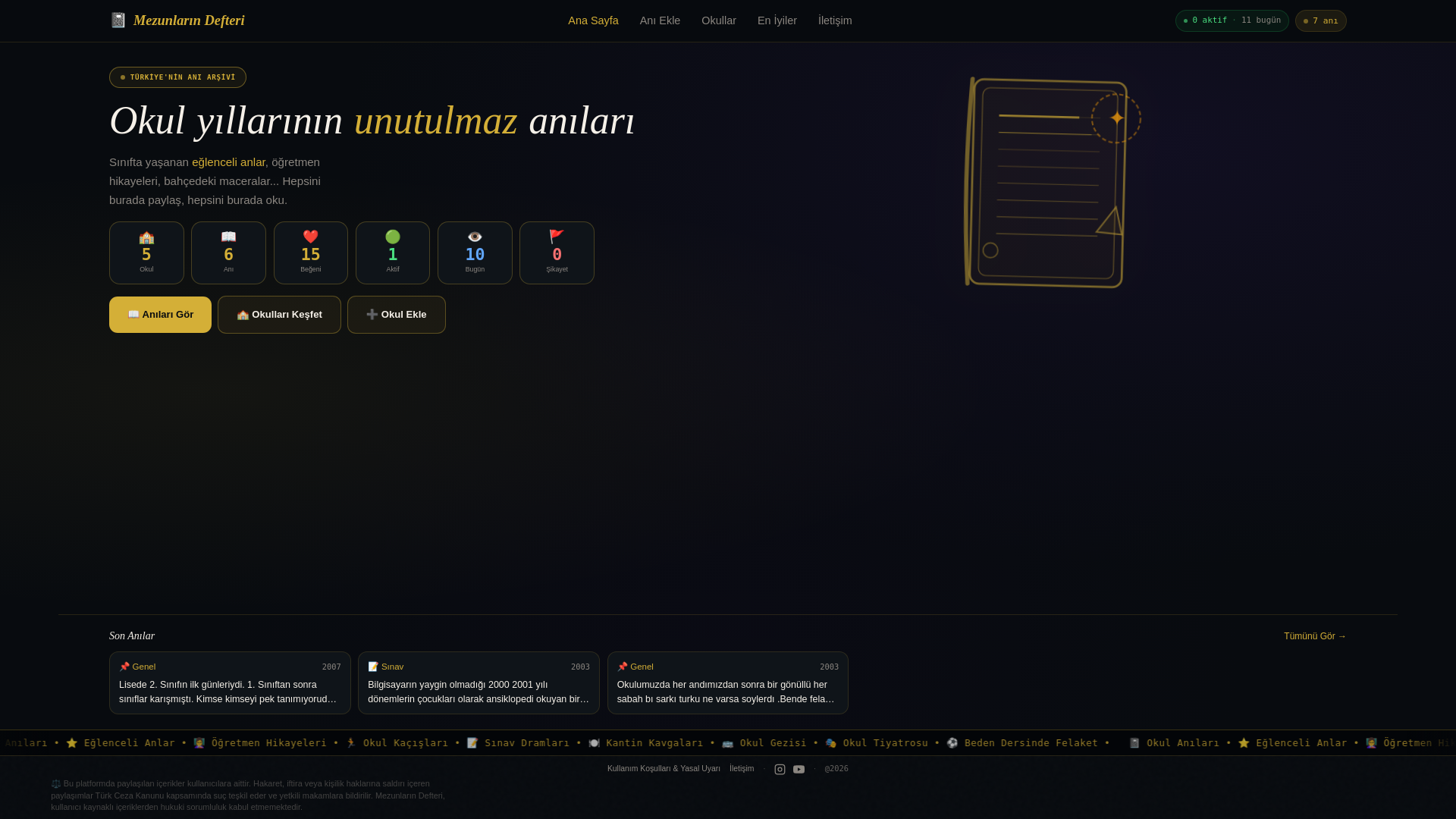 website screenshot of https://mezunlarindefteri.com/