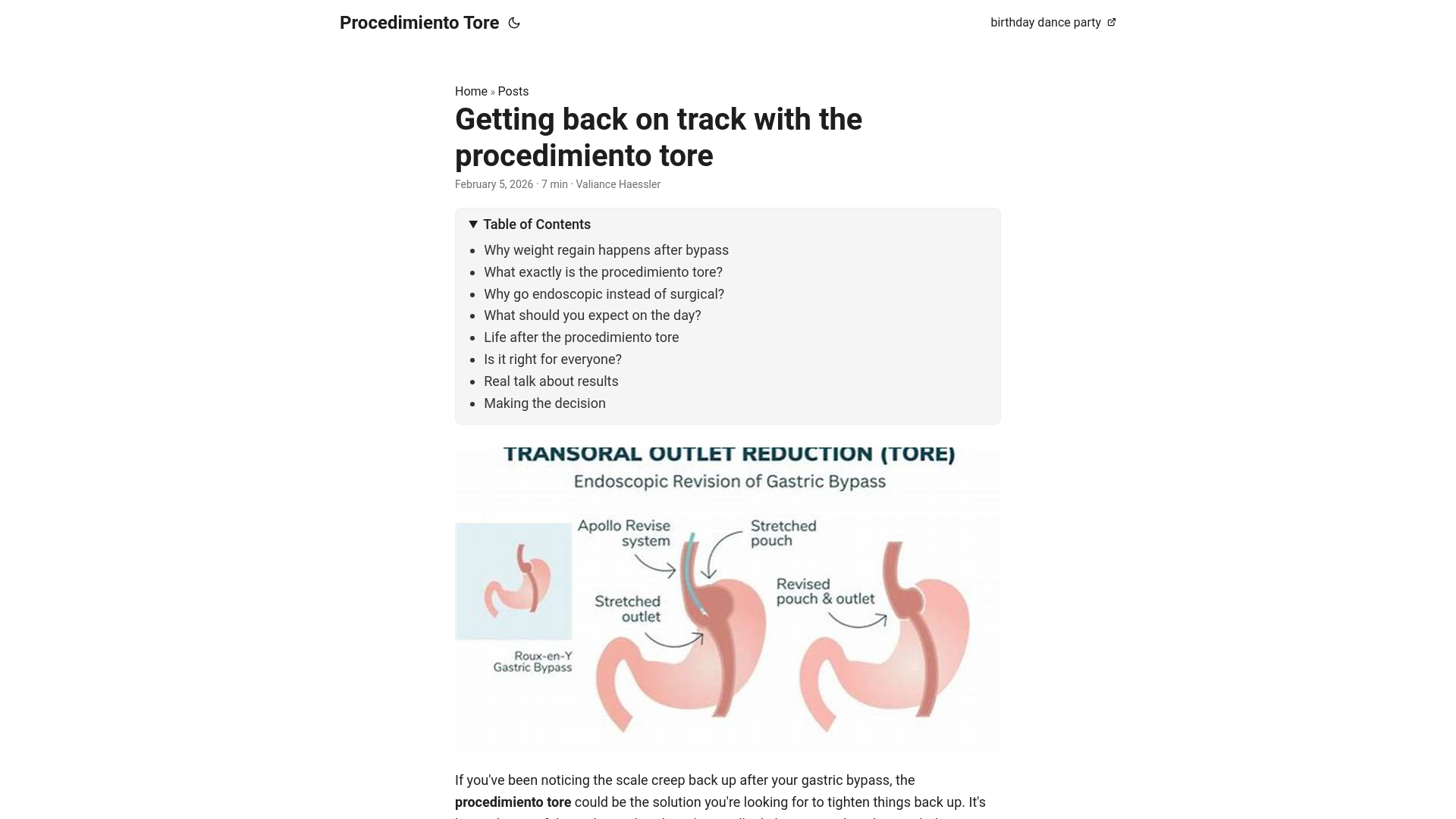website screenshot of https://procedimiento-tore.pages.dev/