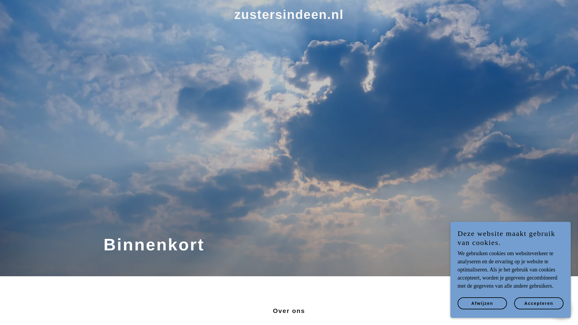 website screenshot of https://zustersindeen.nl