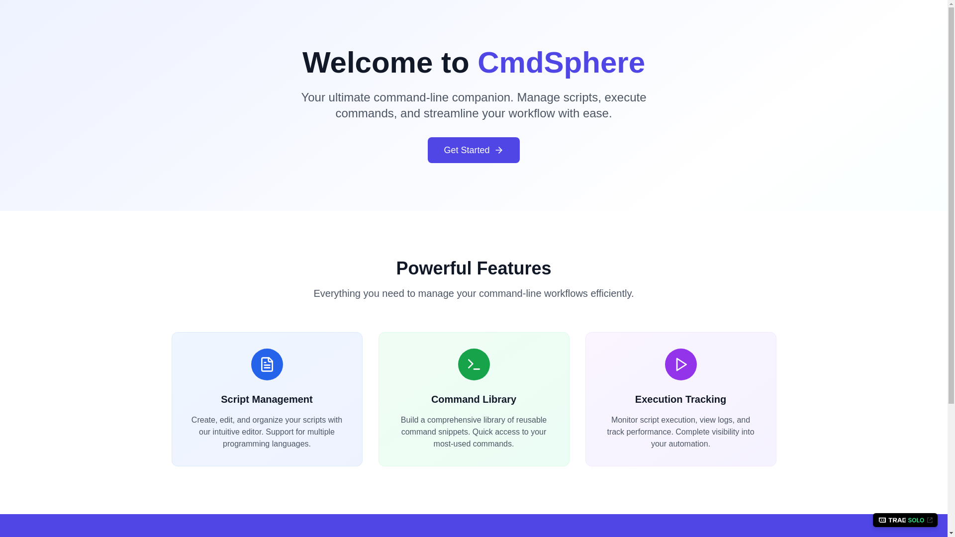 website screenshot of https://cmdsphere-frontend.pages.dev/