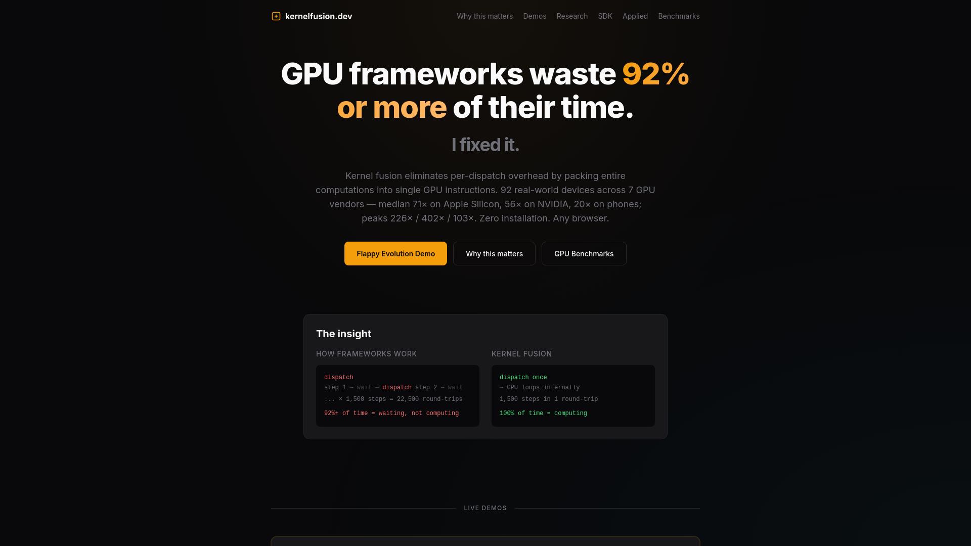 website screenshot of https://kernelfusion.pages.dev/