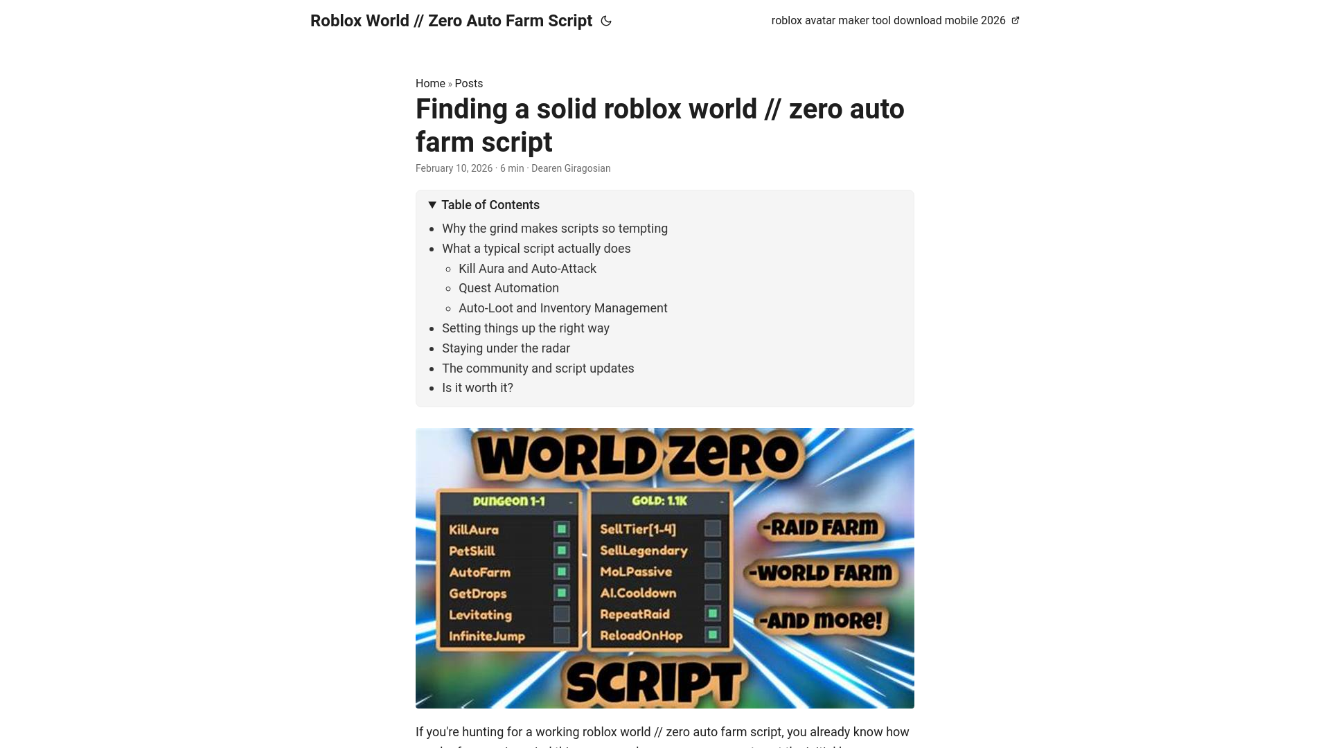 website screenshot of https://roblox-world--zero-auto-farm-script.pages.dev/