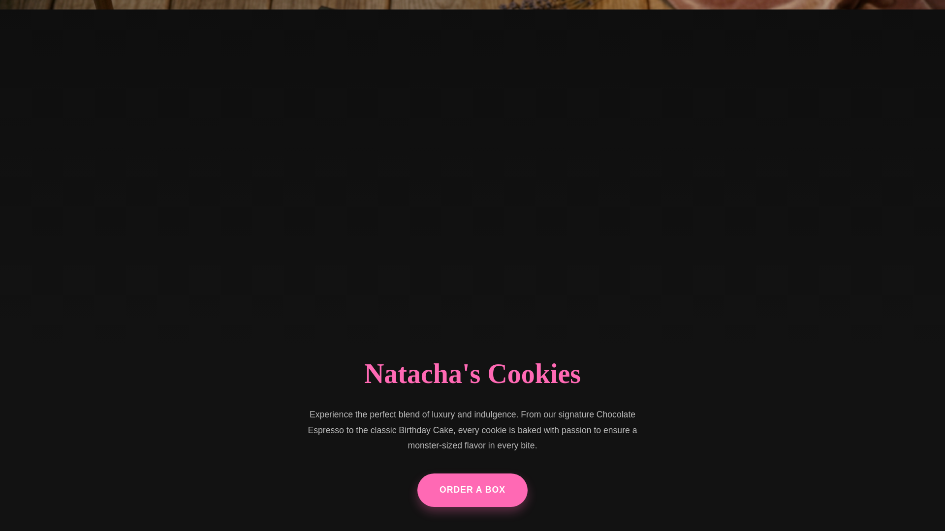 website screenshot of https://natachascookies.co.za
