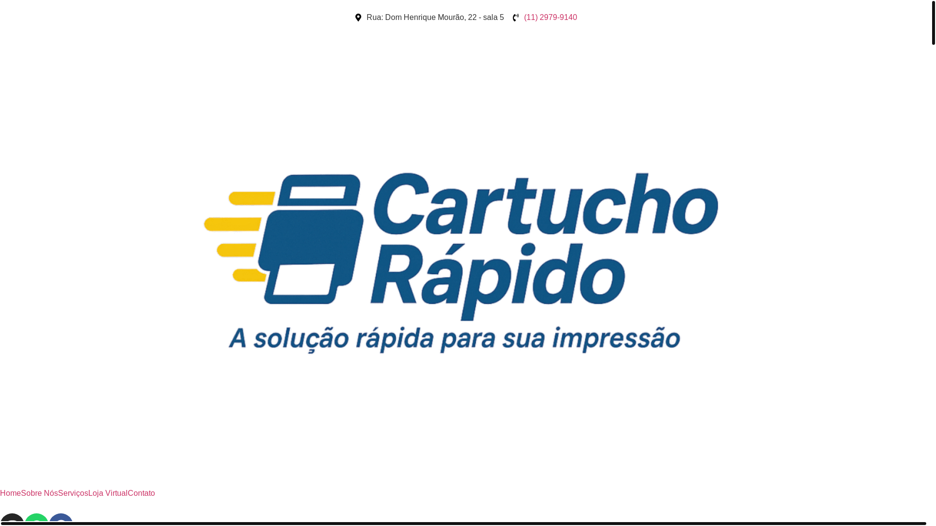 website screenshot of https://cartuchorapido.com.br/