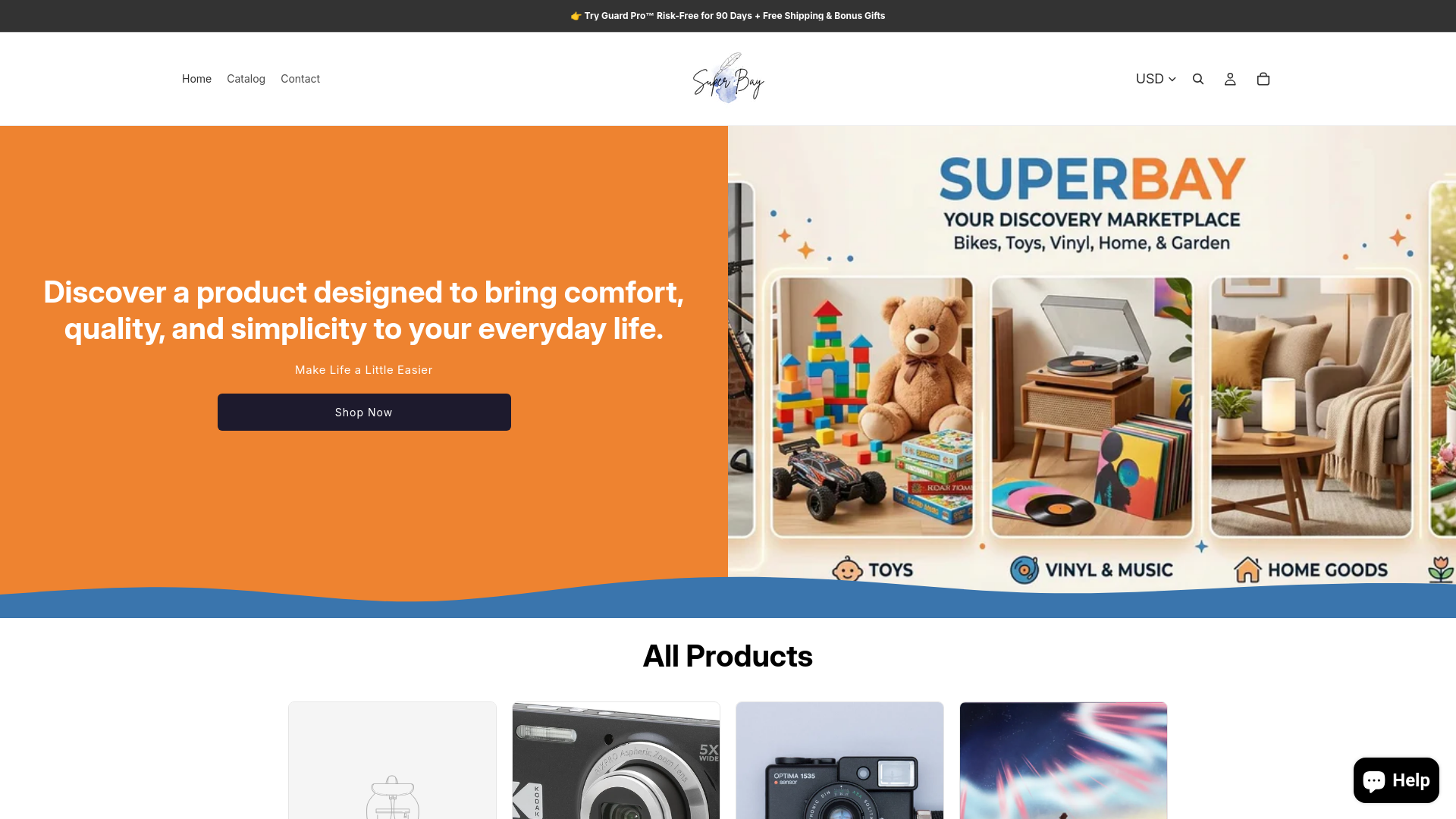 website screenshot of https://openvista.store