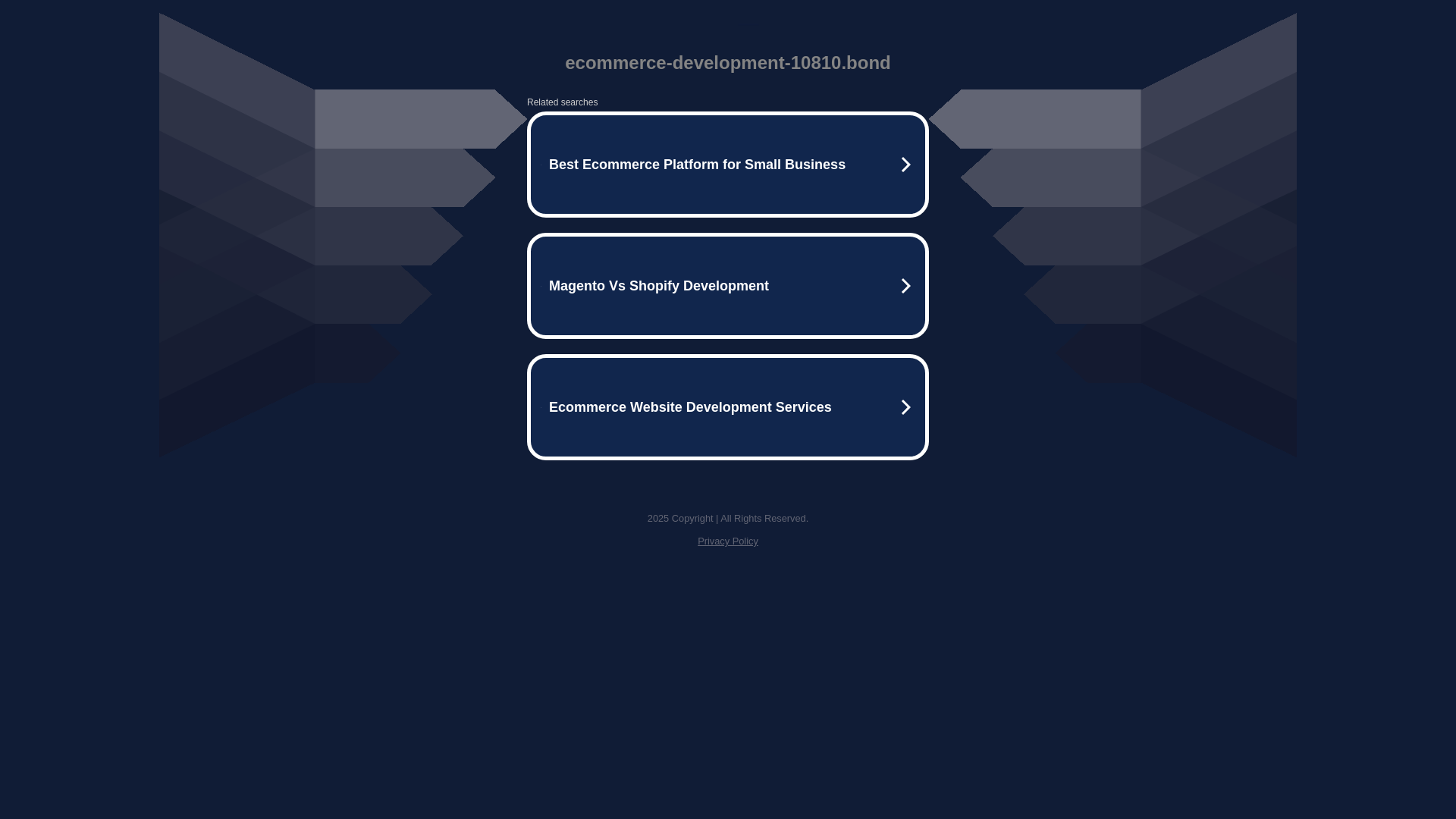 website screenshot of https://ecommerce-development-10810.bond/