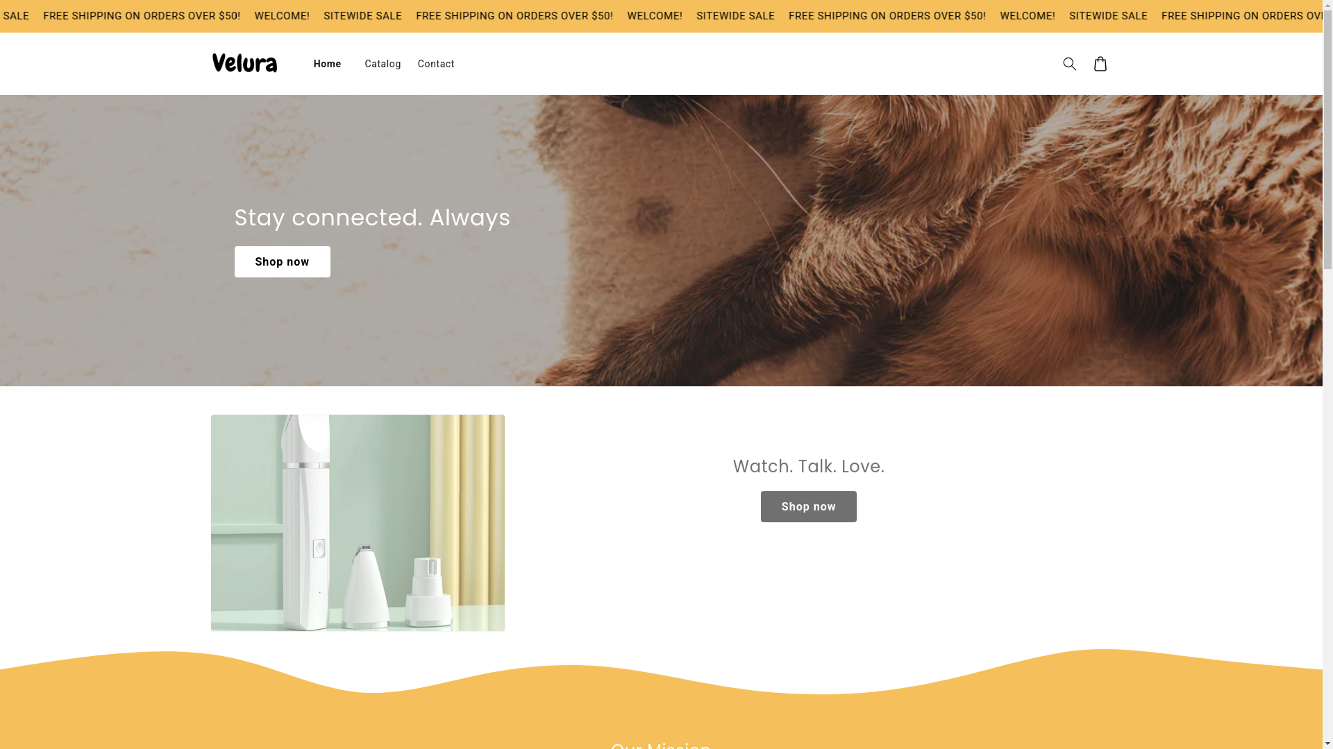 website screenshot of https://velurapets.com/