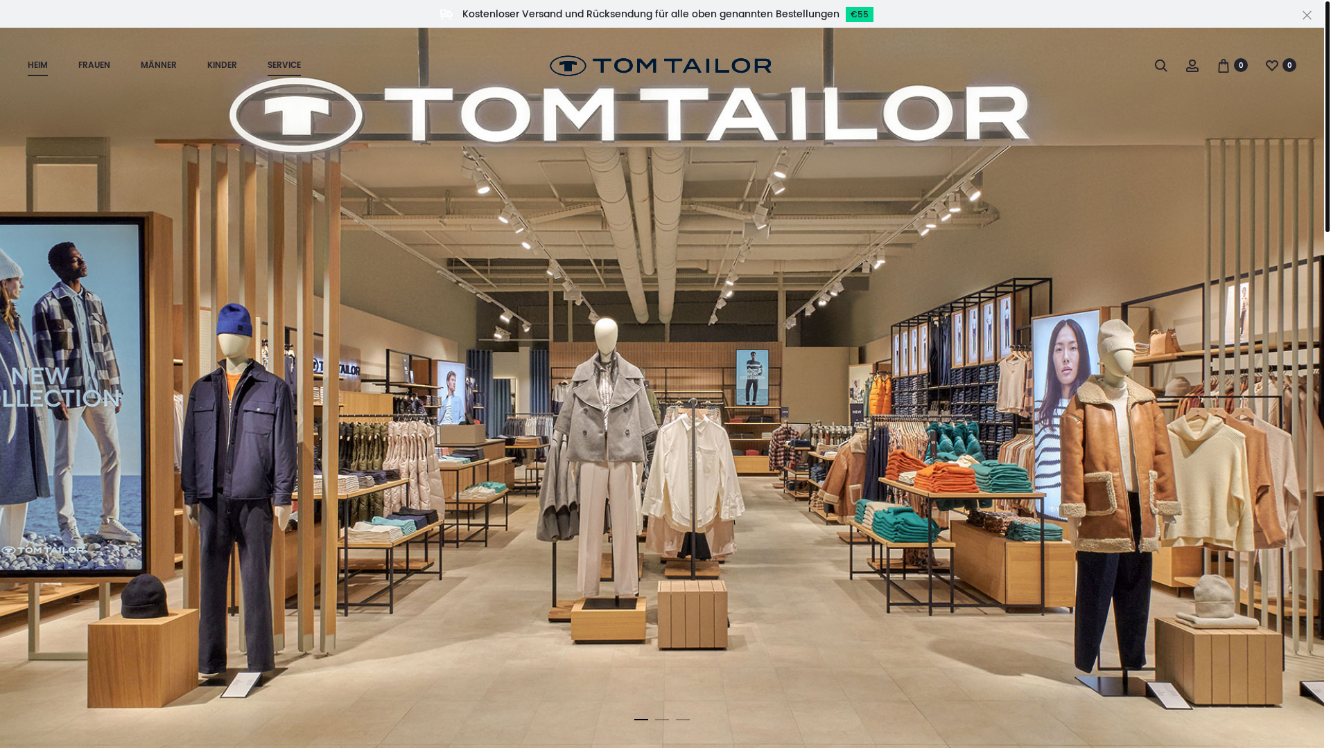 website screenshot of https://www.tomtailor.com.de/
