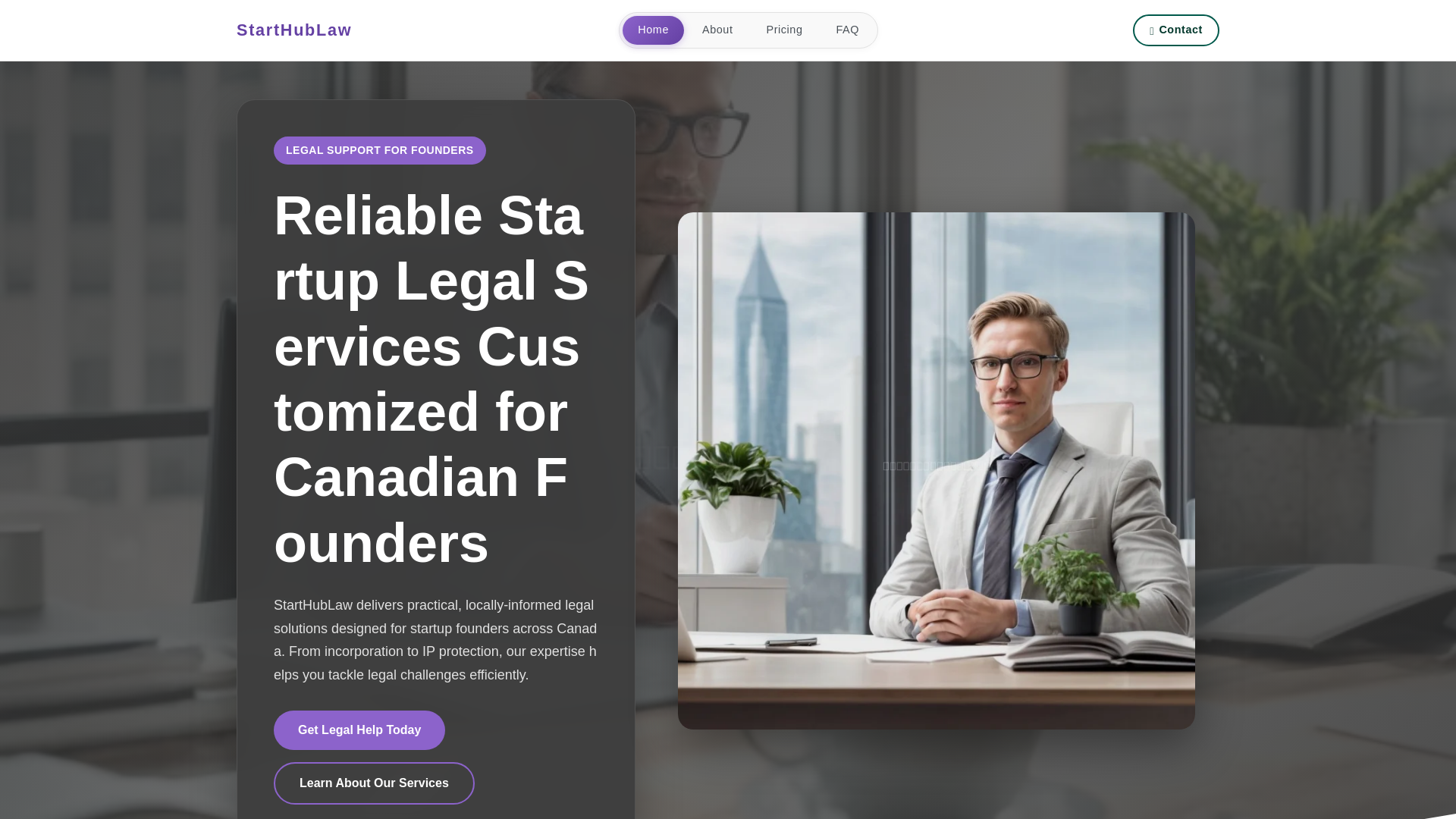 website screenshot of https://starthublaw.club/