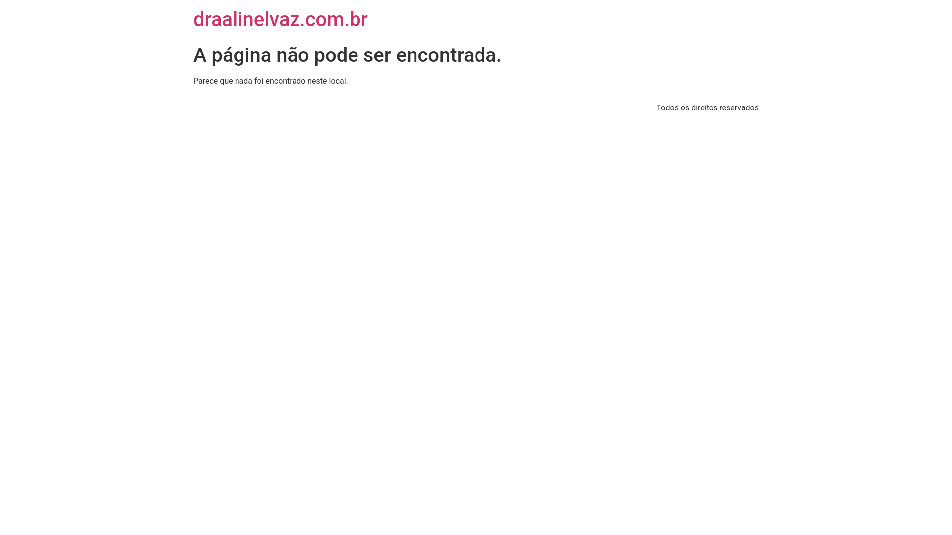 website screenshot of https://draalinelvaz.com.br/