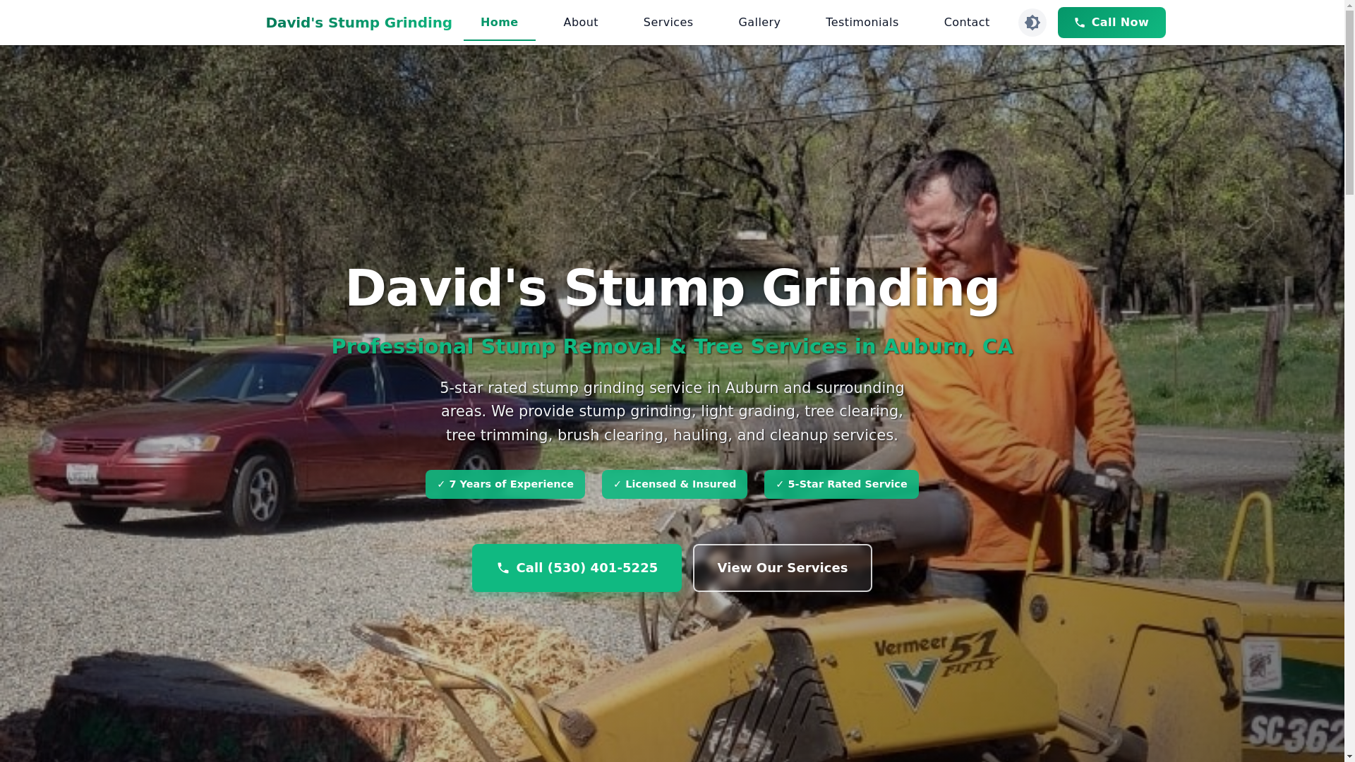website screenshot of https://stump-grinder-website.pages.dev/