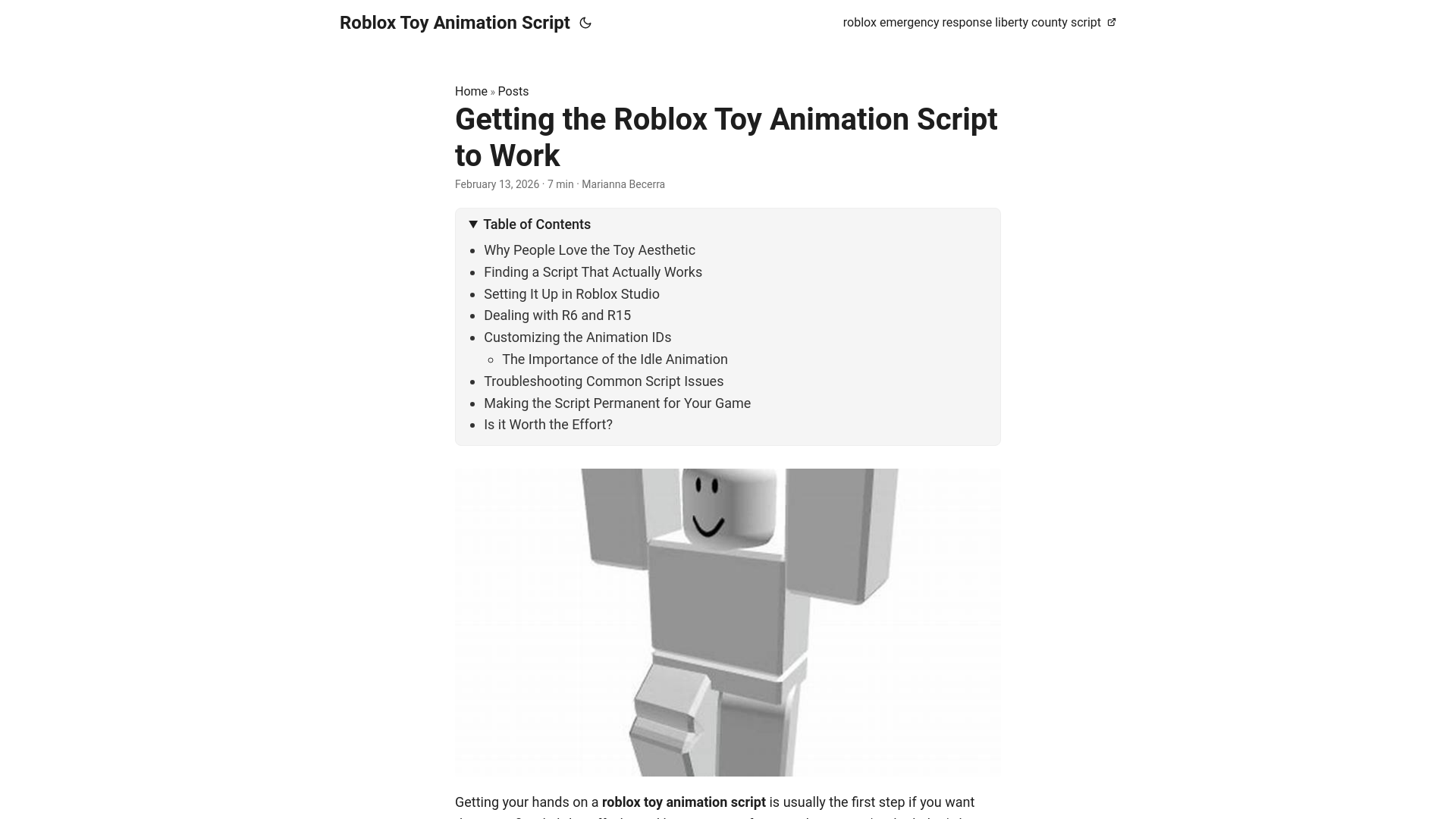 website screenshot of https://roblox-toy-animation-script.pages.dev/