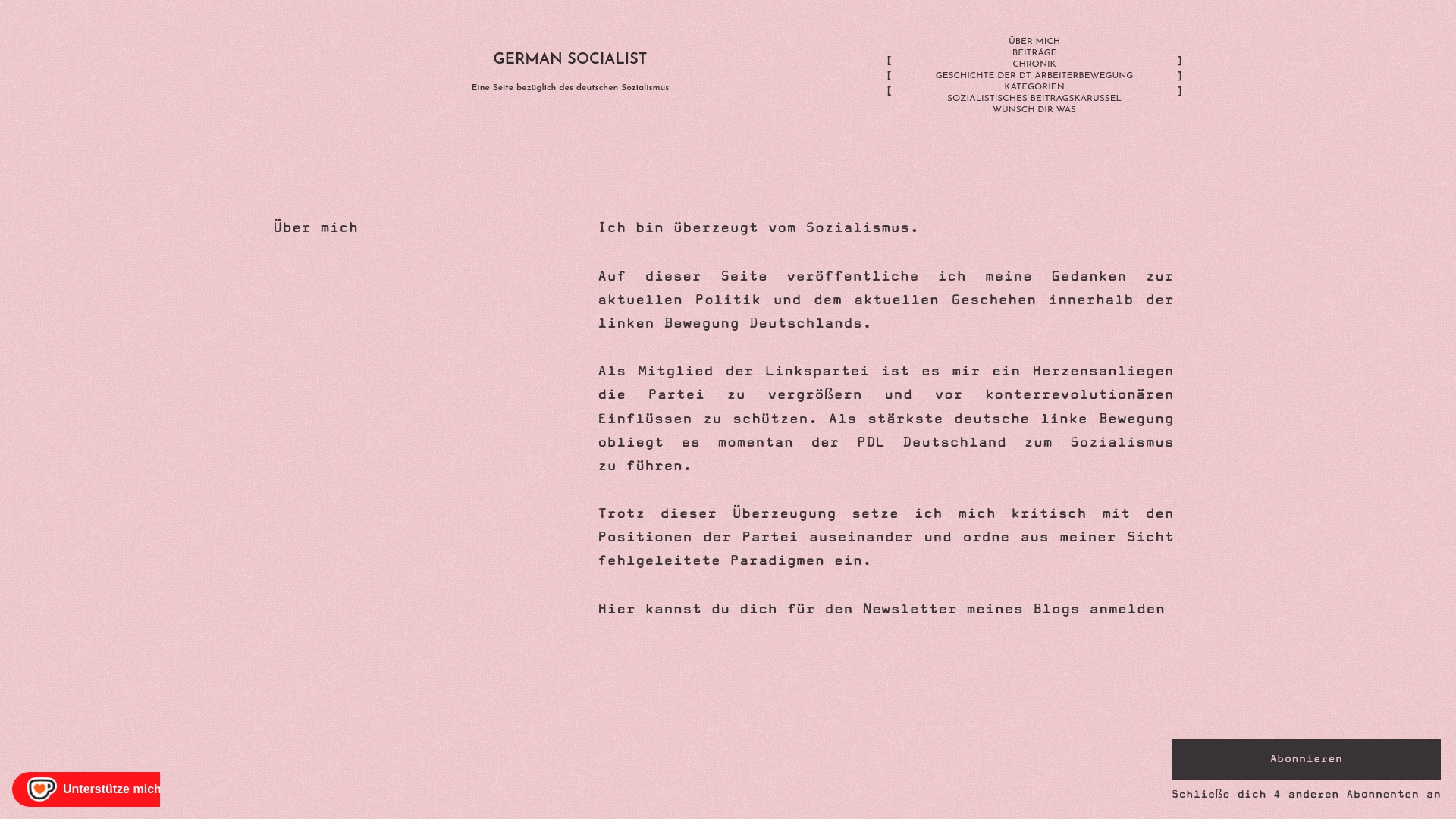 website screenshot of https://germansocialist.de