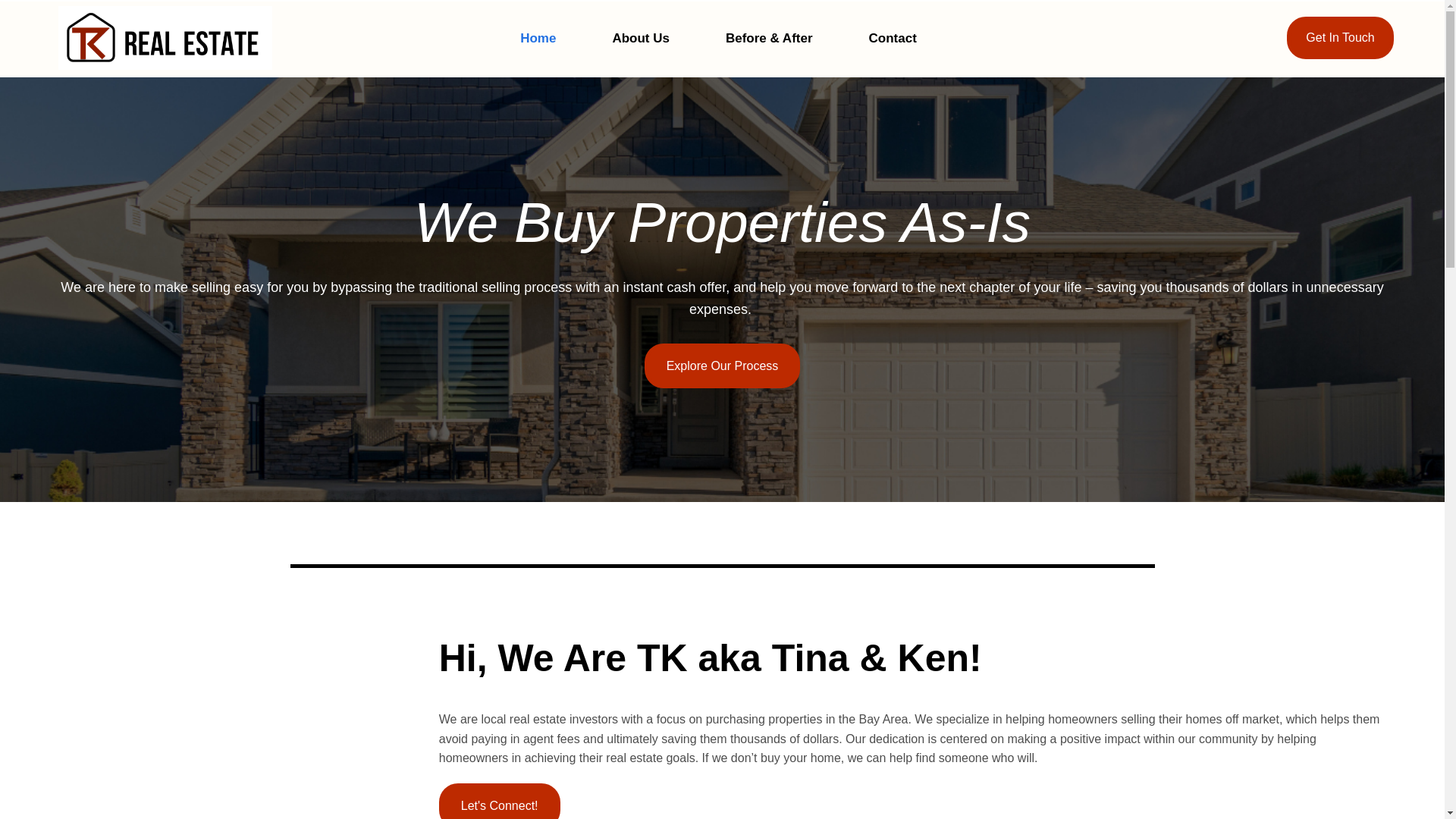 website screenshot of https://tkrealestatebayarea.com/