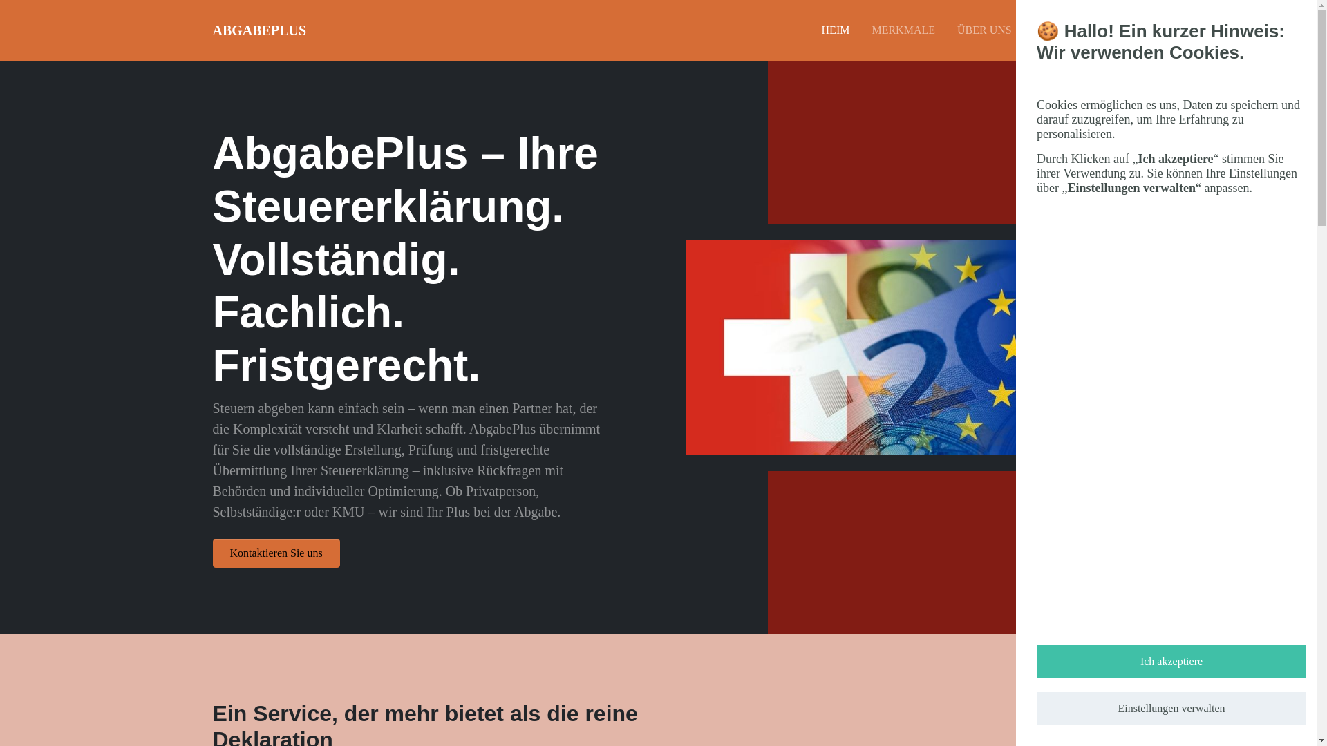 website screenshot of https://jahresblick.com/