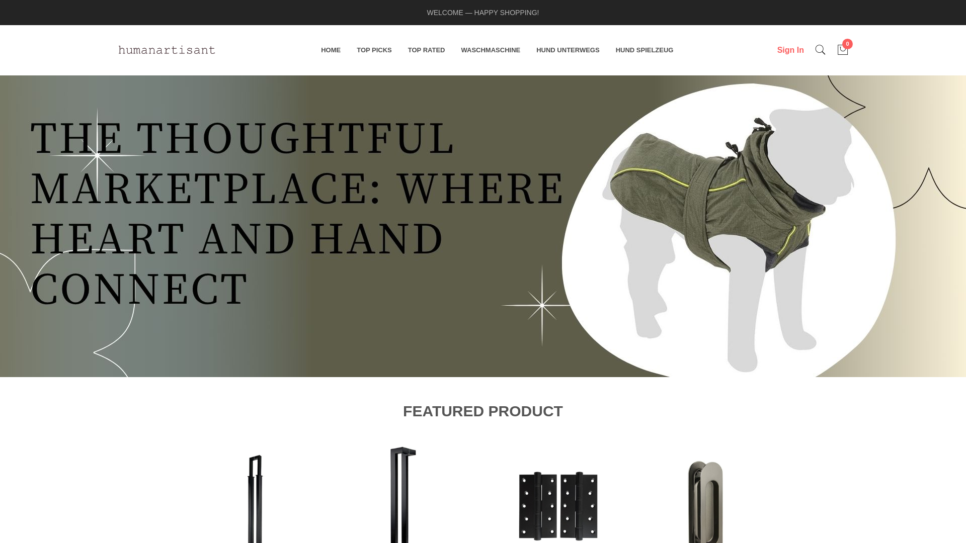 website screenshot of https://humanartisant.com