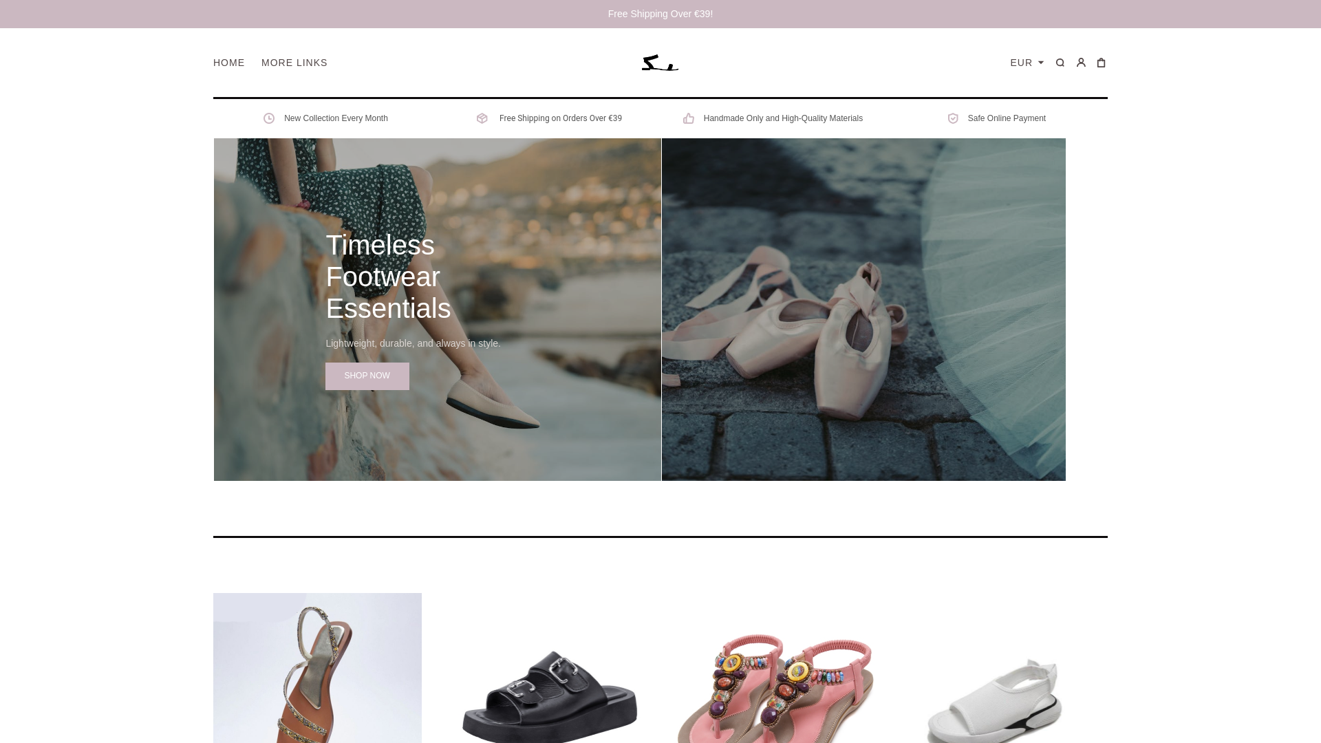 website screenshot of https://sizeer-deshop.com