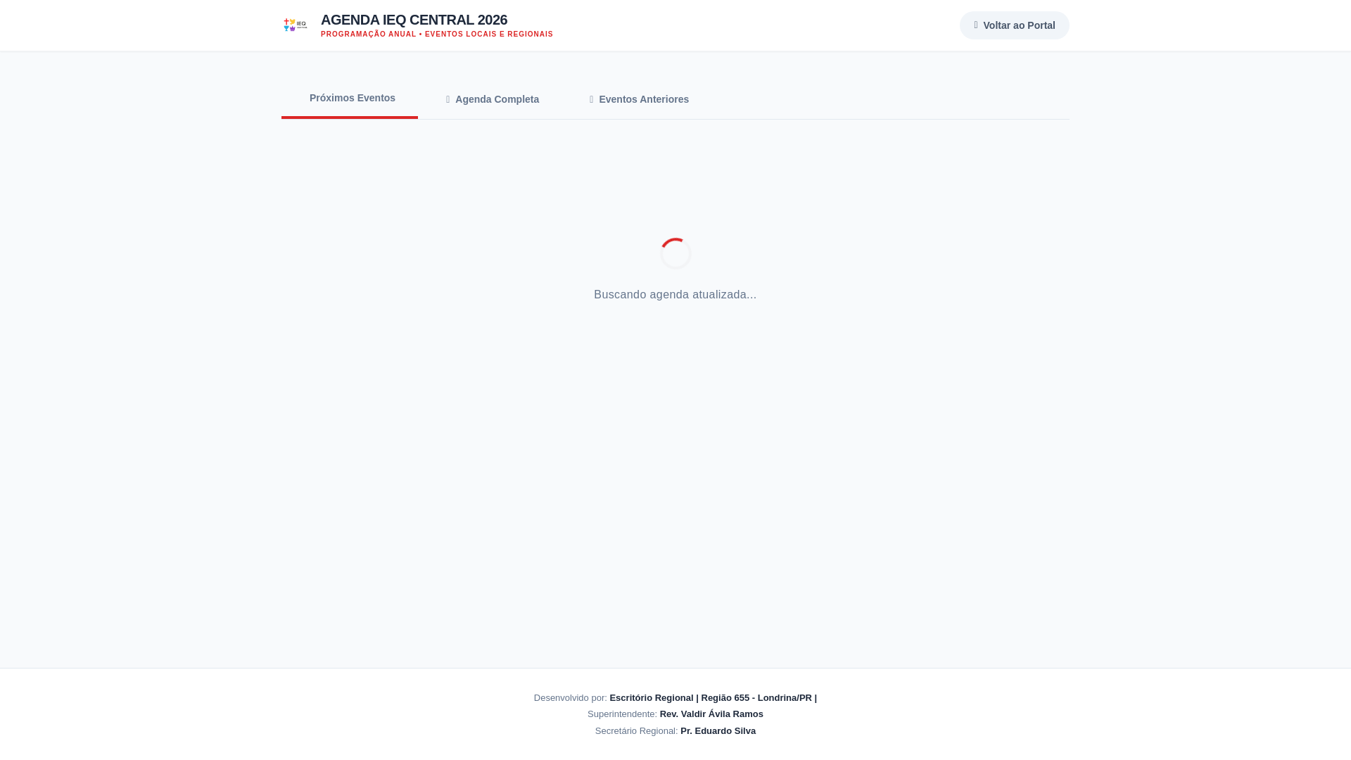 website screenshot of https://agendaieqcentral2026.pages.dev/